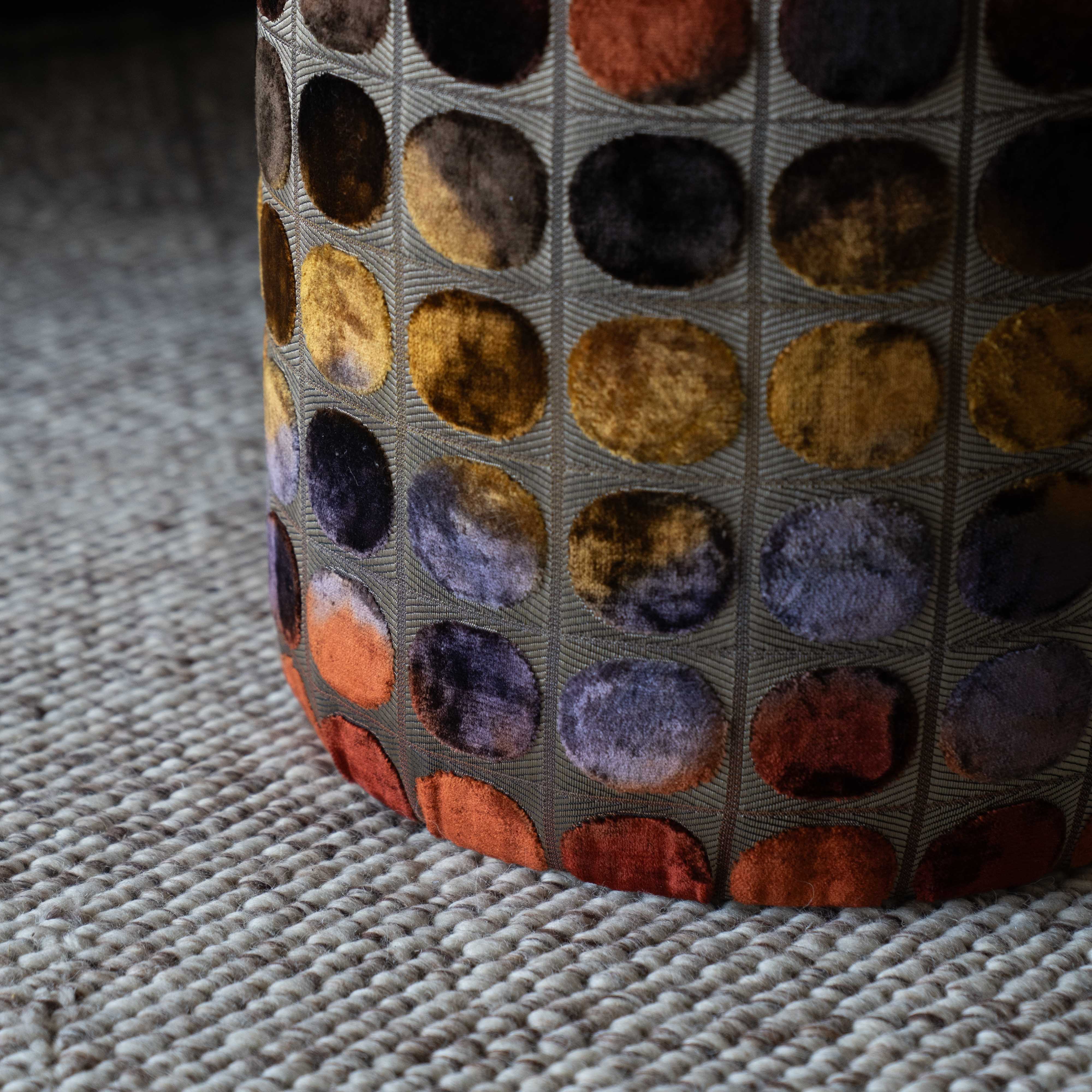 Palatte Plush Contour Round Stool | Pouf