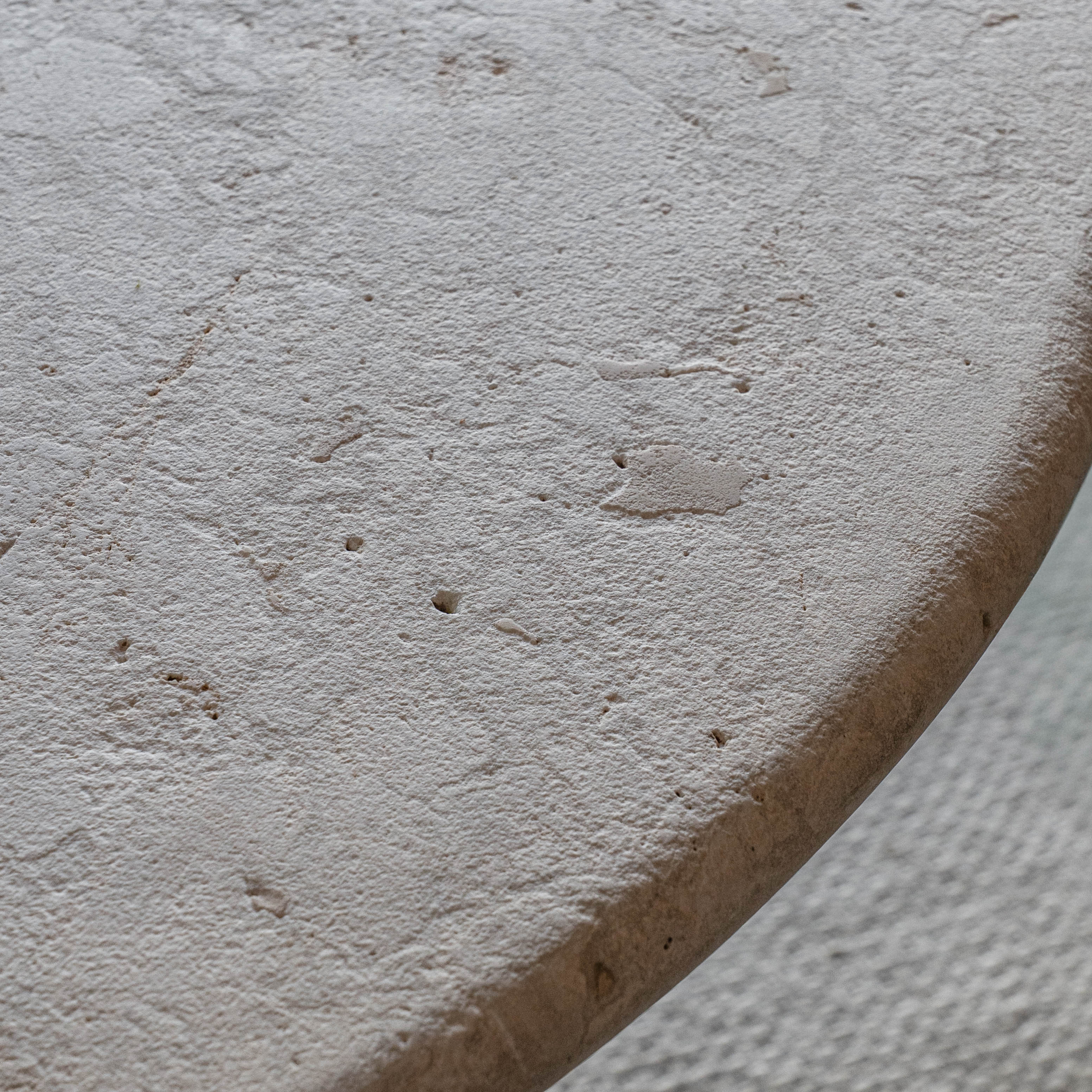 Palm Round Limestone Marble Dining Table