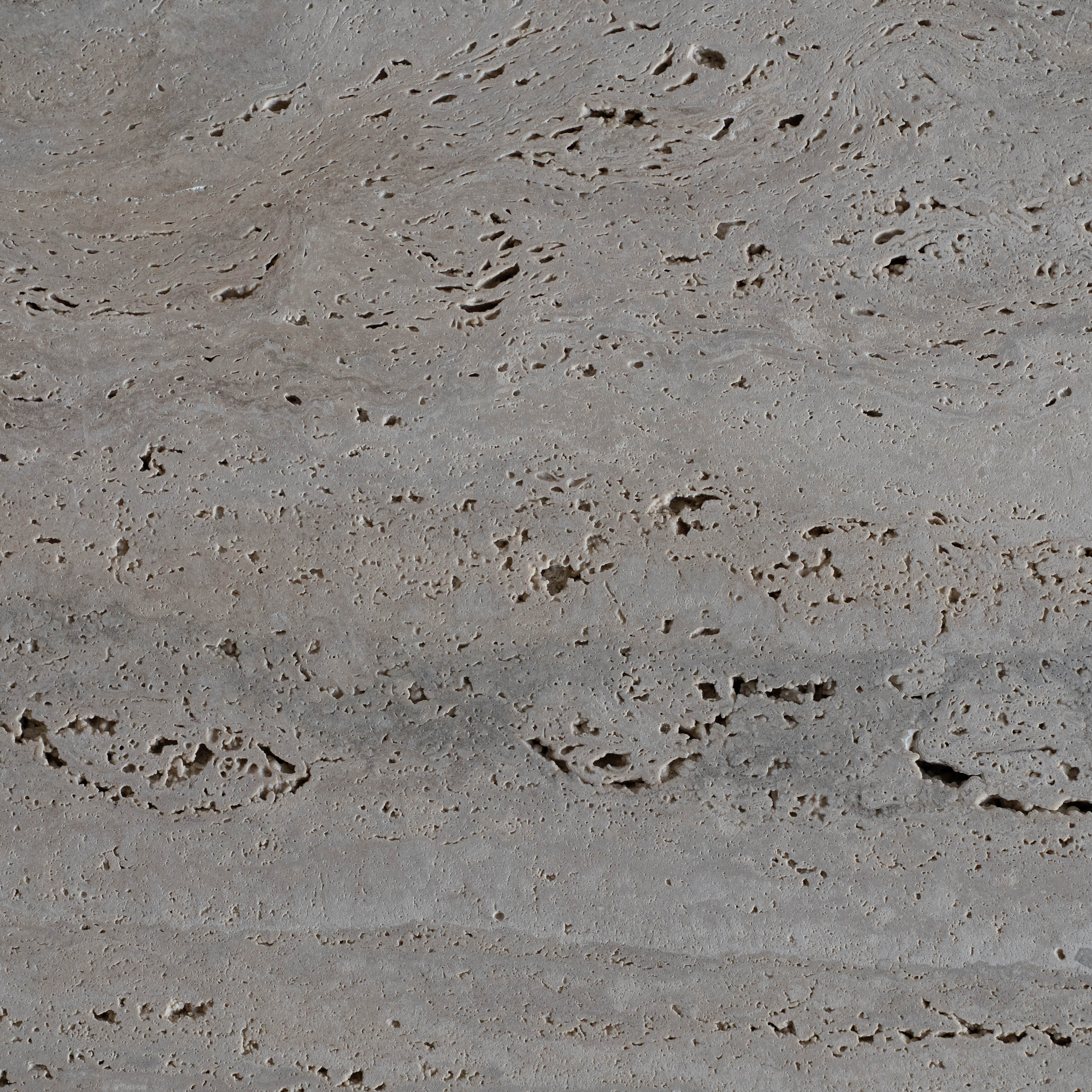 Palm Travertine Marble Bed Side Table - Beige - Side Table - WS Living Furniture Furniture Store in Dubai