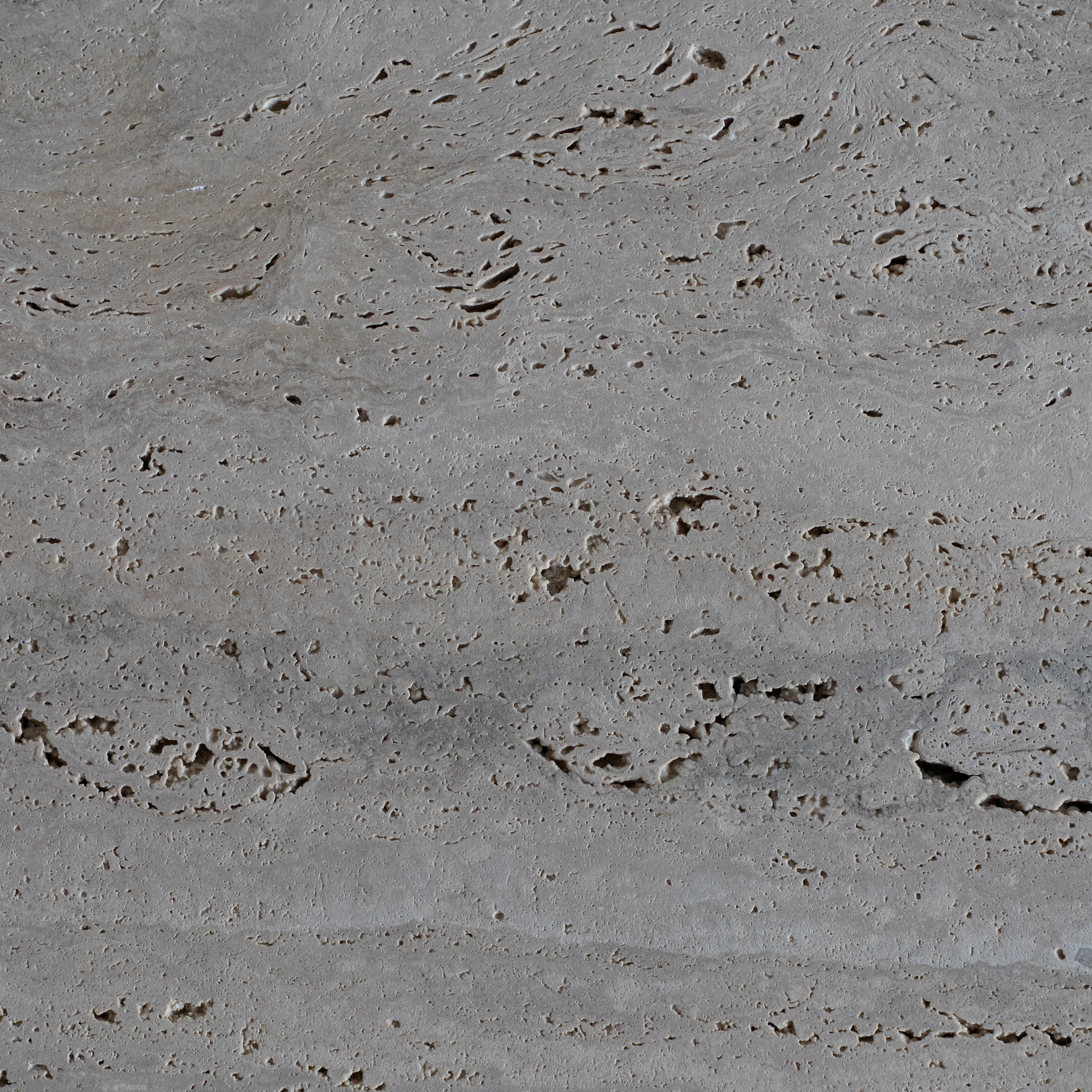 Palm Travertine Marble Bed Side Table W/Drawers - Beige - Side Table - WS Living Furniture Furniture Store in Dubai