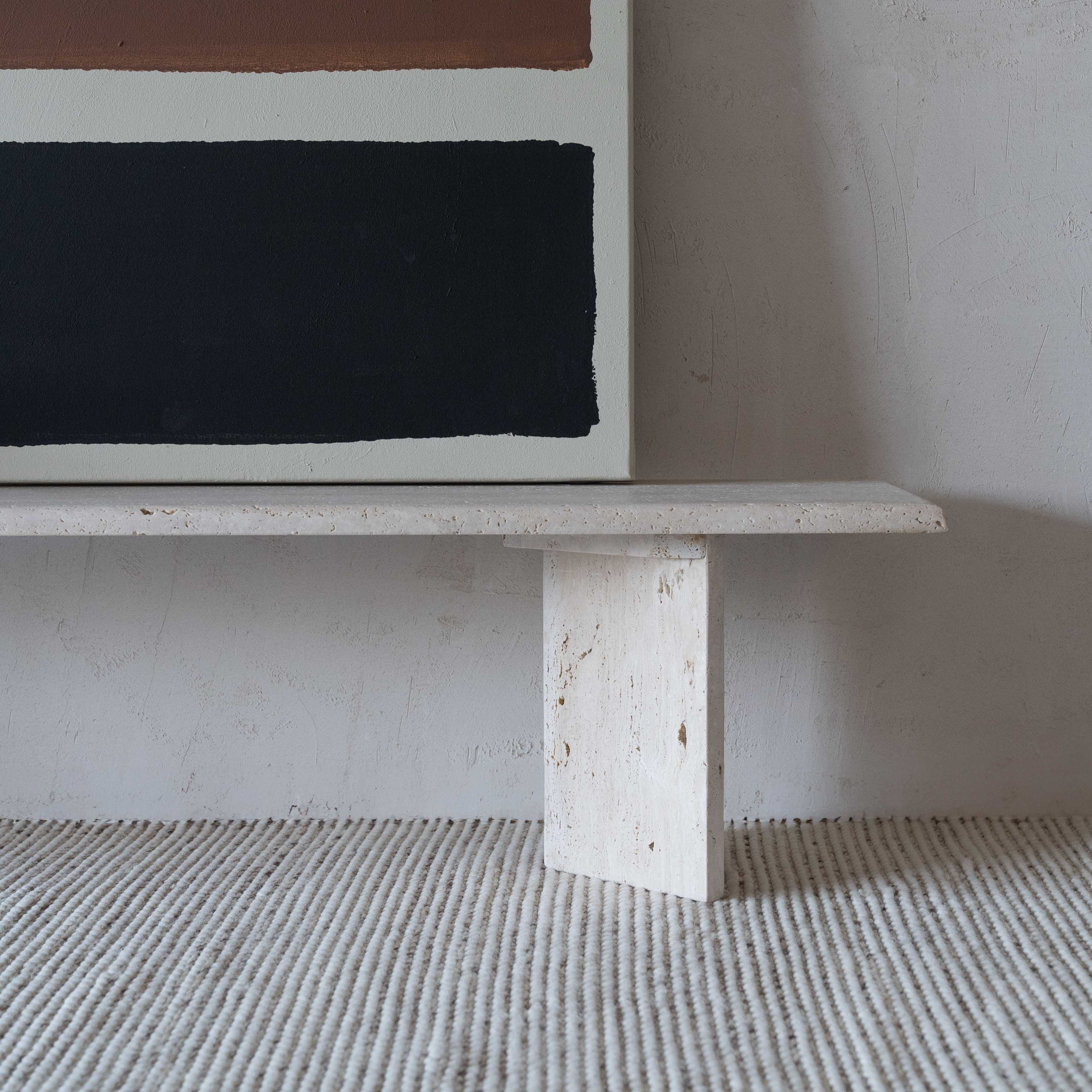 Palm Travertine Marble TV unit - TV Units - WS Living - UAE Modern Home Furniture Stores in Dubai