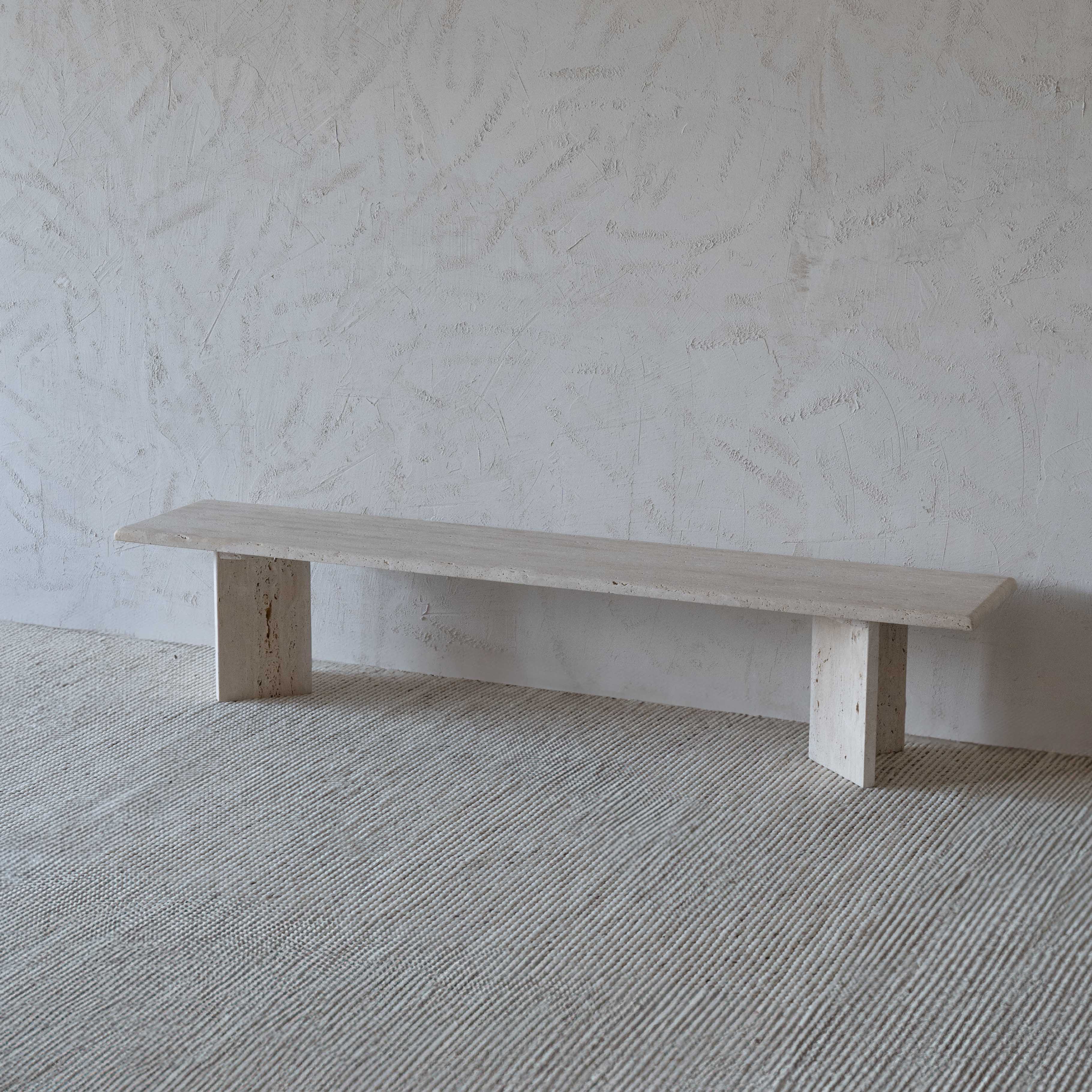 Palm Travertine Marble TV unit - TV Units - WS Living - UAE Modern Home Furniture Stores in Dubai