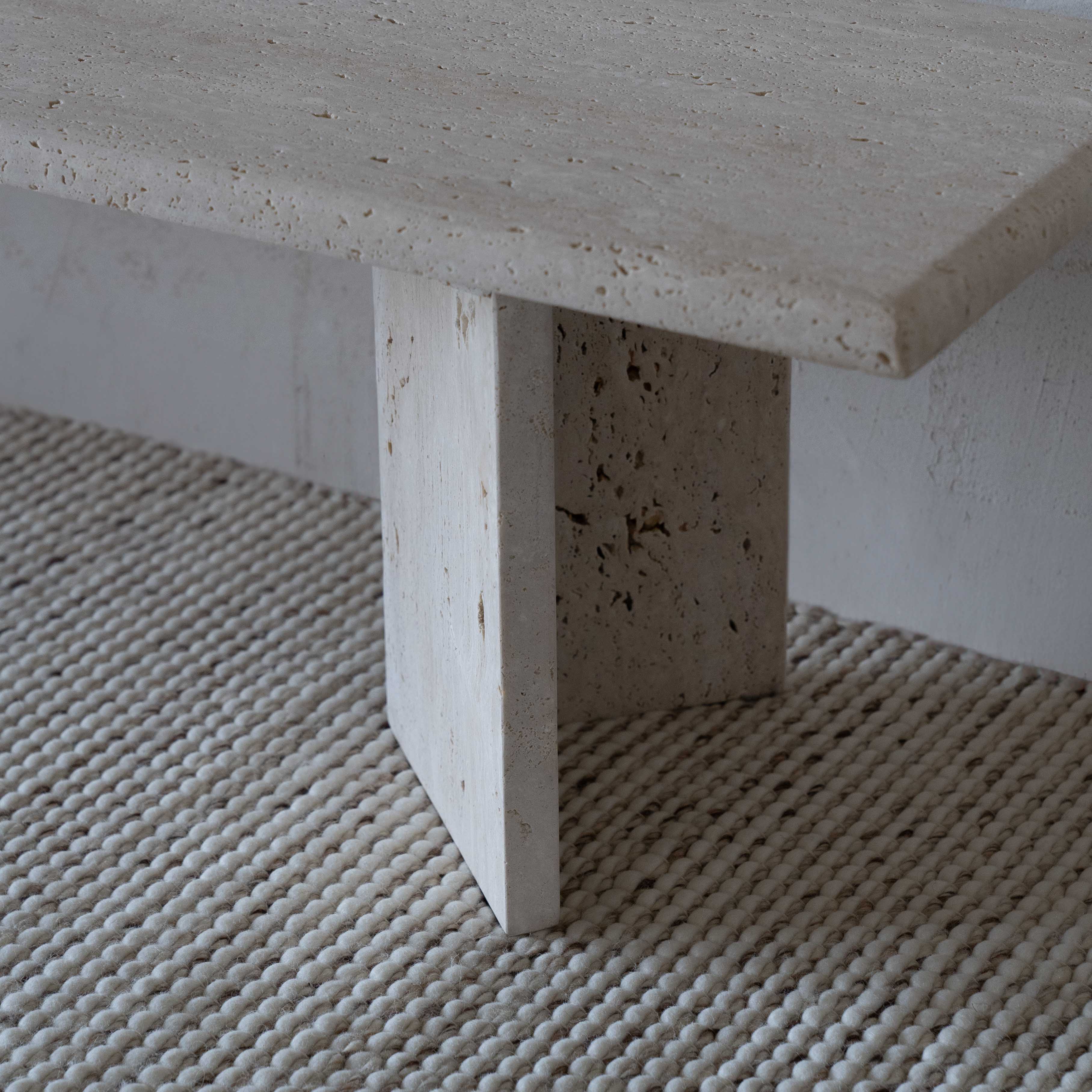 Palm Travertine Marble TV unit - TV Units - WS Living - UAE Modern Home Furniture Stores in Dubai