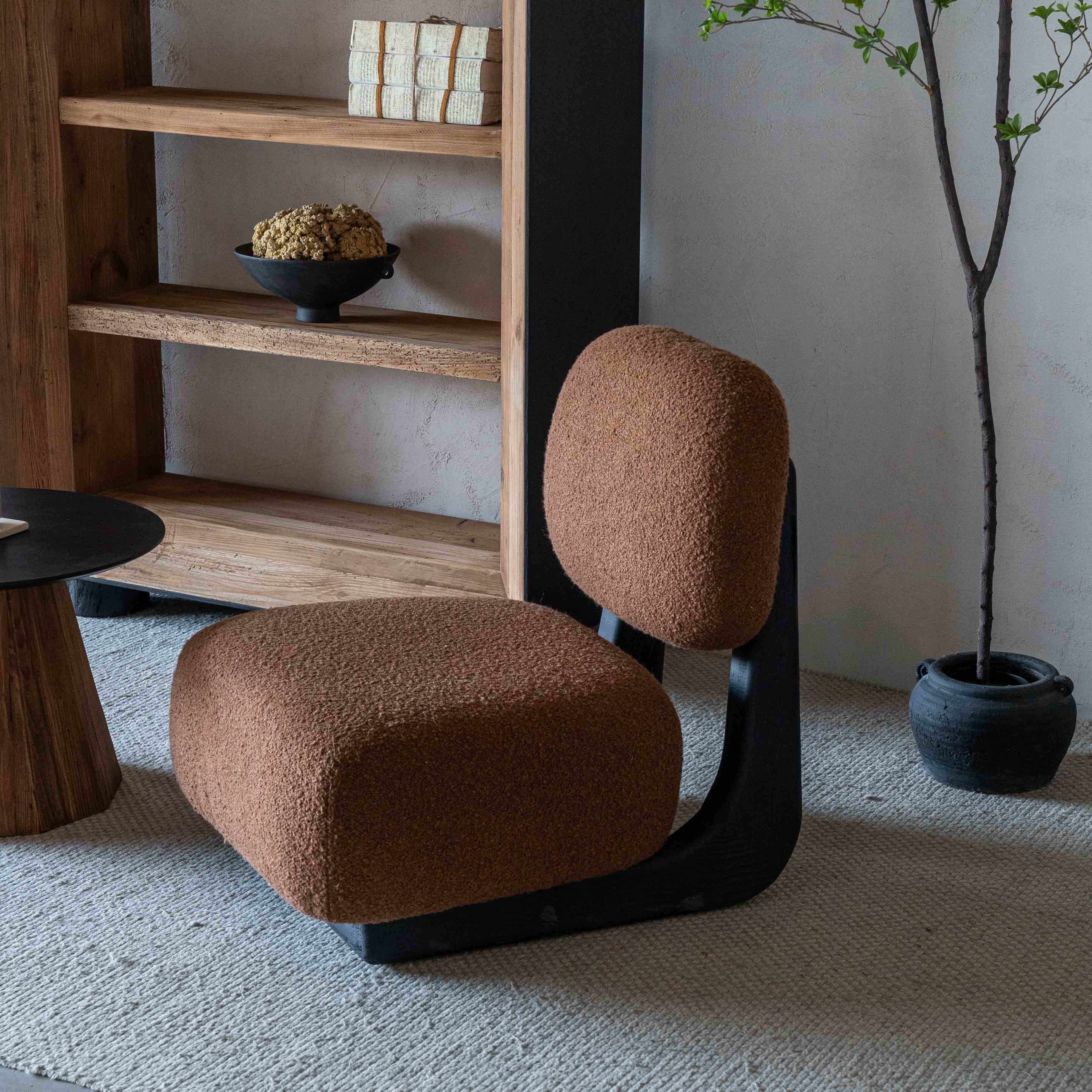 Panda Modern Lounge Accent Chair - Brown - Lounge Chair - WS Living Furniture Furniture Store in Dubai