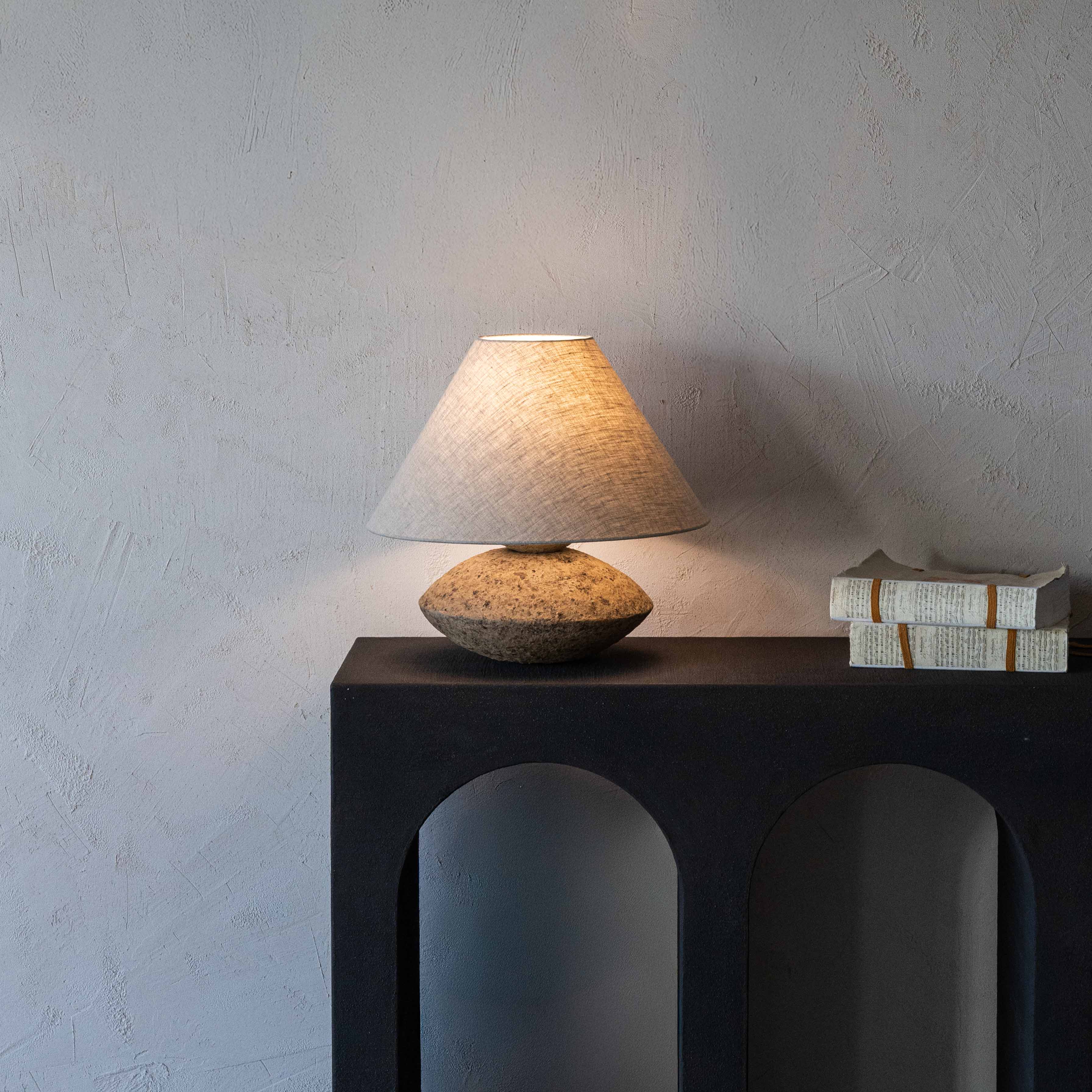 Paper & Petal Rustic Paper Mâché Artisan Table Lamp