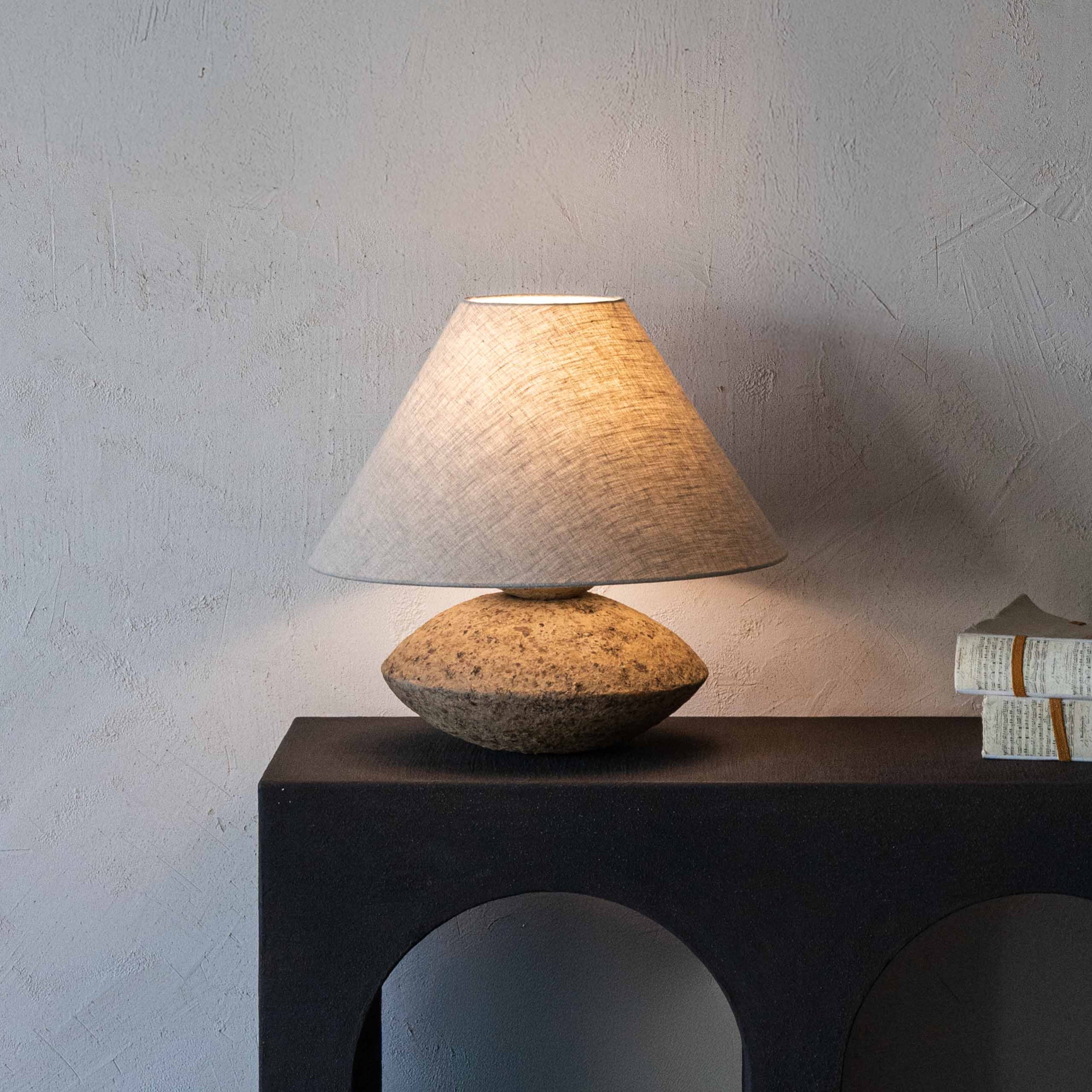 Paper & Petal Rustic Paper Mâché Artisan Table Lamp - Table Lamps - WS Living Furniture  Furniture Store in Dubai