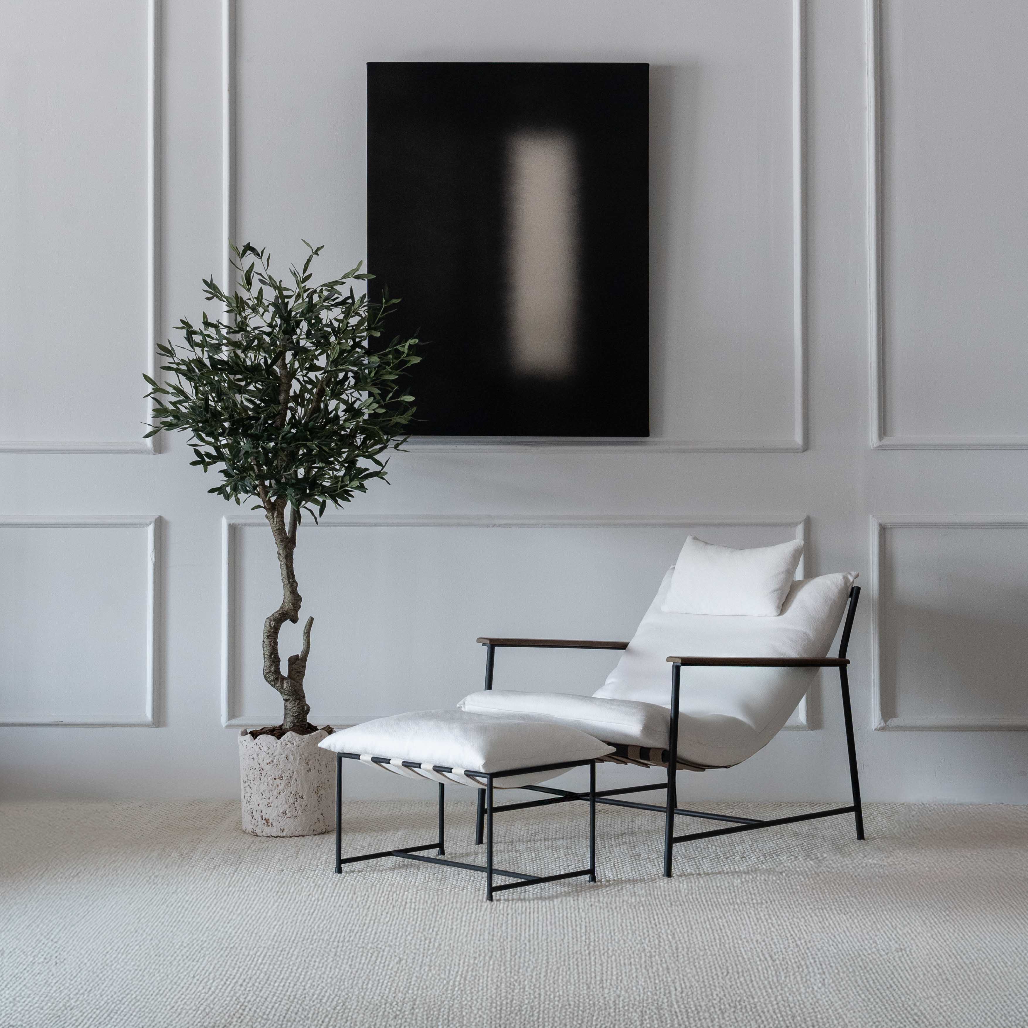 Pavia Off-White Solid Wood Handle With Headrest Lounge Chair - Arm chair - WS Living Furniture Furniture Store in Dubai