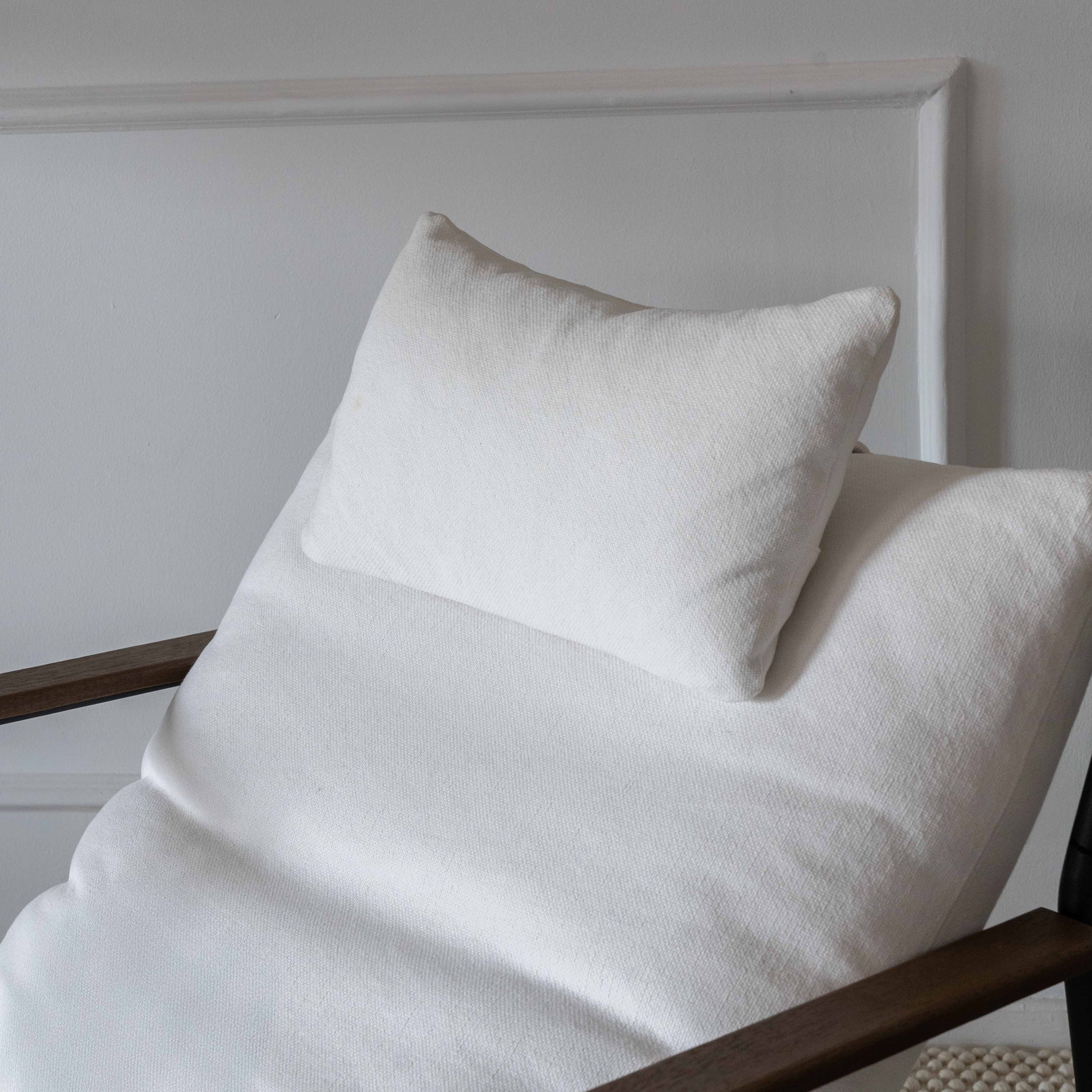 Pavia Off-White Solid Wood Handle With Headrest Lounge Chair - Arm chair - WS Living Furniture Furniture Store in Dubai