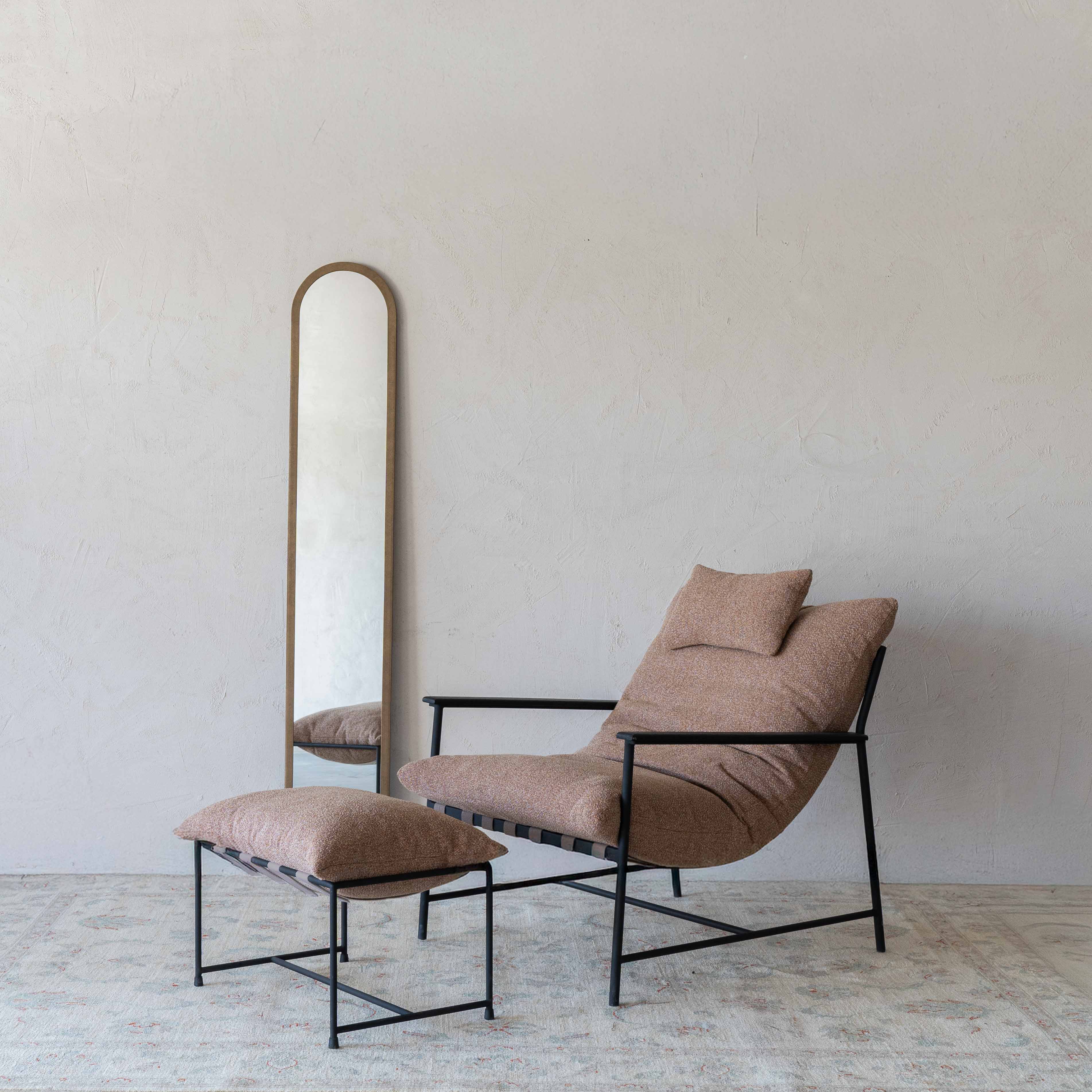 Pavia Modern Lounge Chair With Headrest - Brown - Arm chair - WS Living Furniture Home Furniture Stores in Dubai