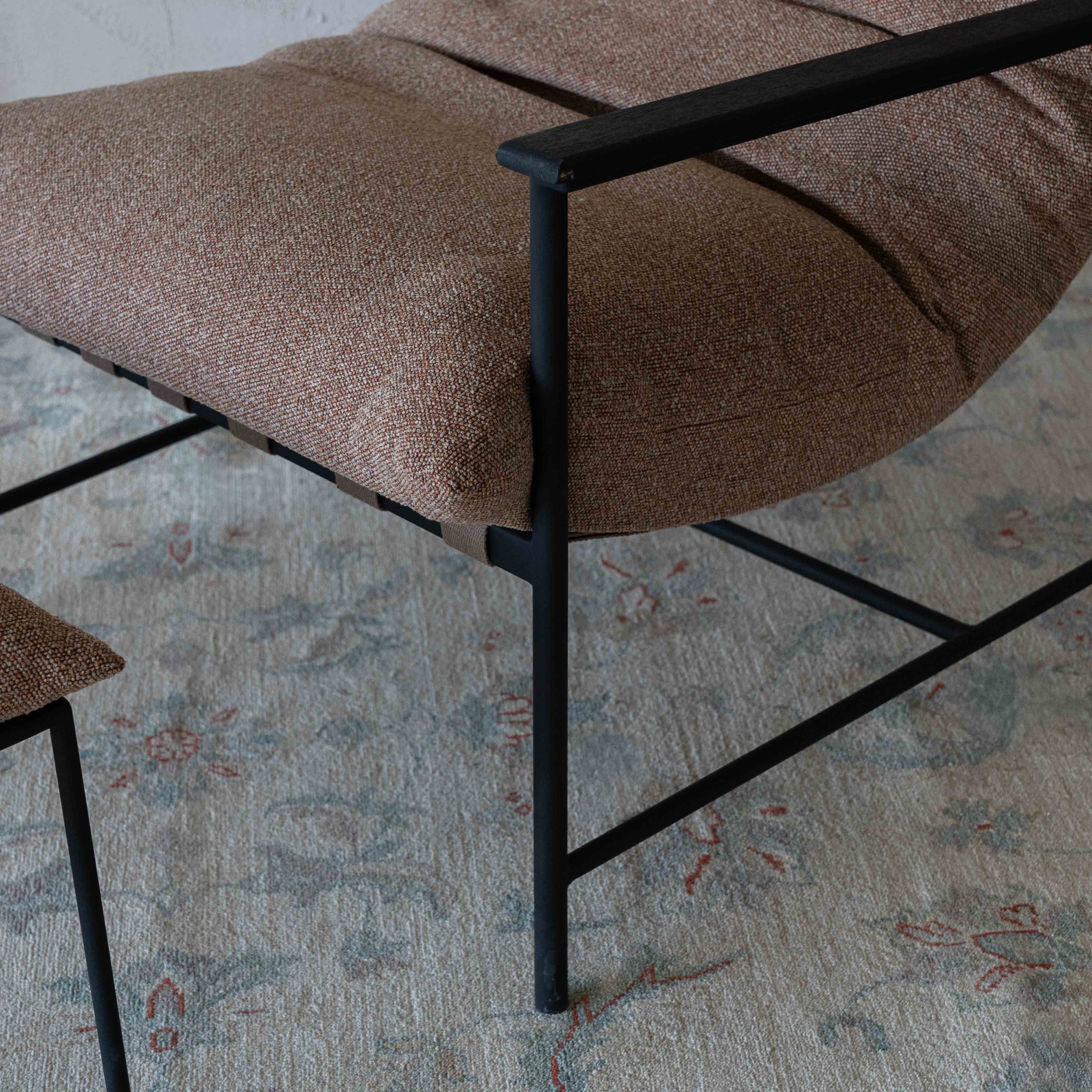 Pavia Modern Lounge Chair With Headrest - Brown - Arm chair - WS Living Furniture Home Furniture Stores in Dubai