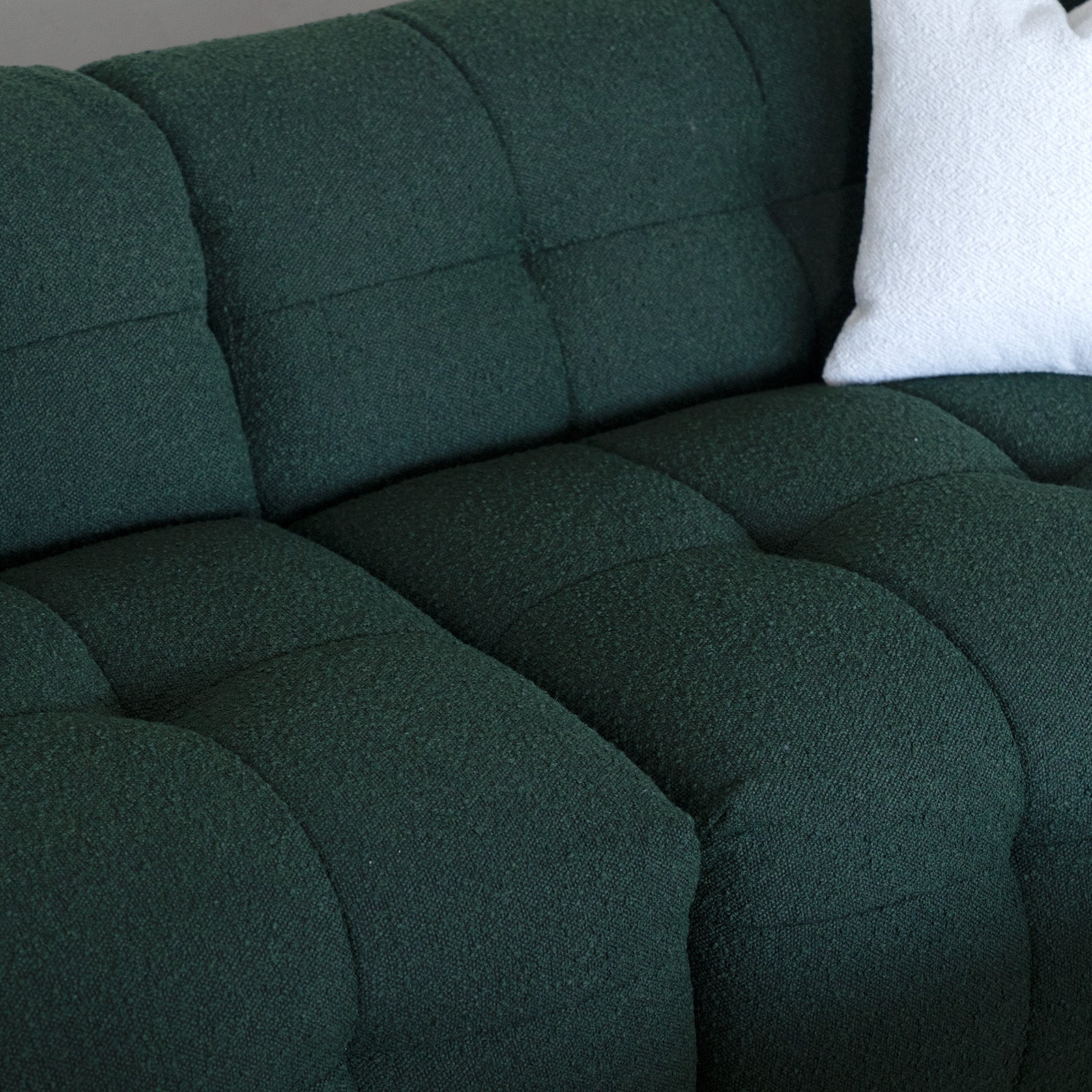 Pina Green Boucle 3 Seater Sofa - Sofas - WS Living Furniture Furniture Store in Dubai