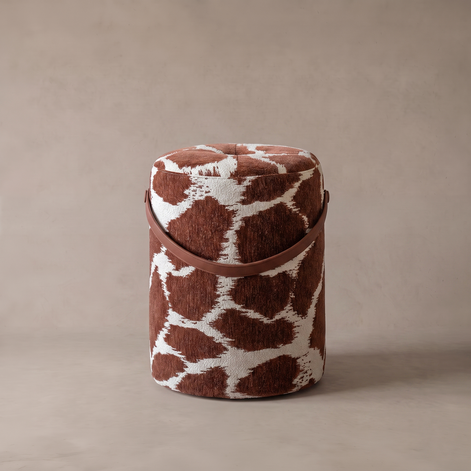 Zavia Designer Pouf with Handle