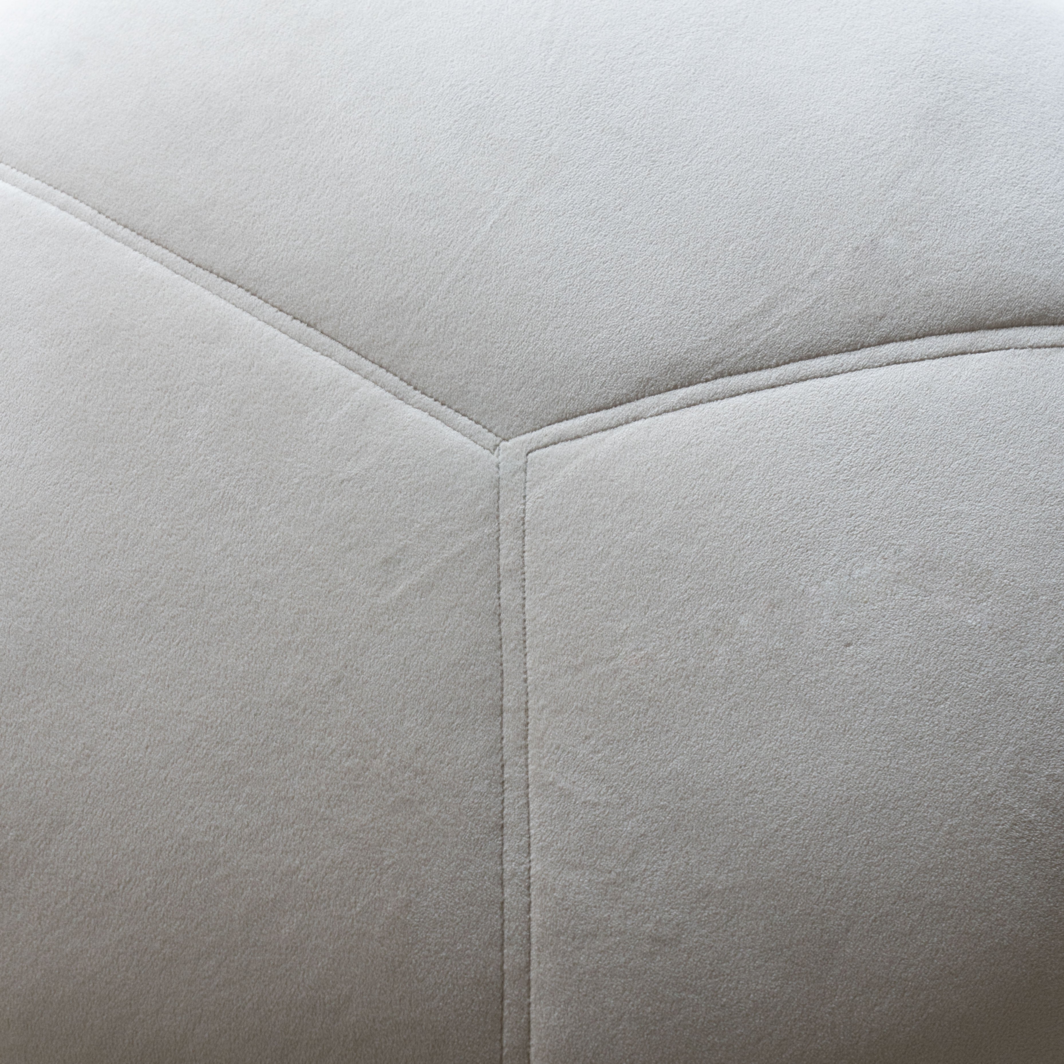 Milo Minimalist Round Pouf ( Beige - Velvet - Poufs - WS Living Furniture Furniture Store in Dubai