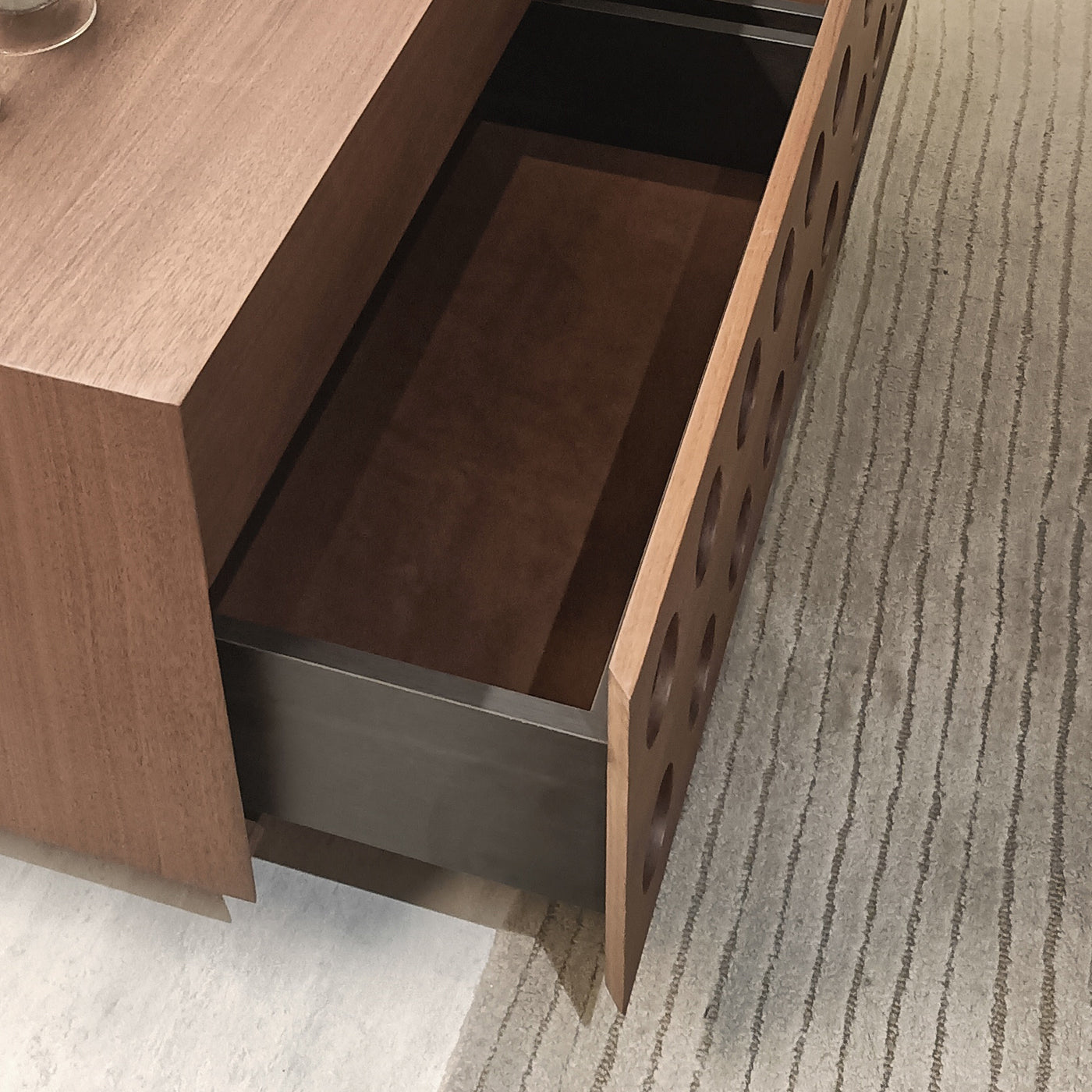 Orix Grid Walnut Modern Tv Unit ( Pre-order 60 days Delivery)