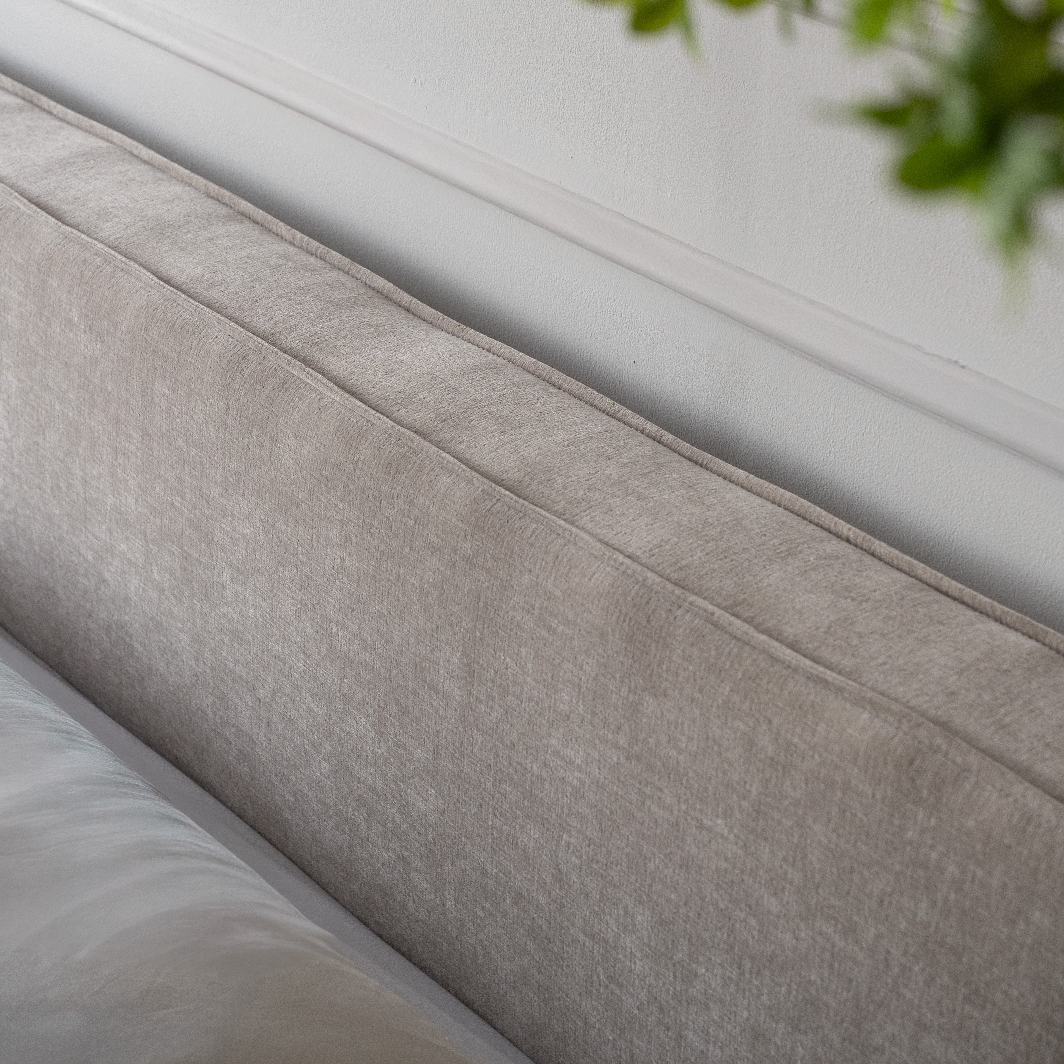 Ravelle Beige Upholstered King Size Bed