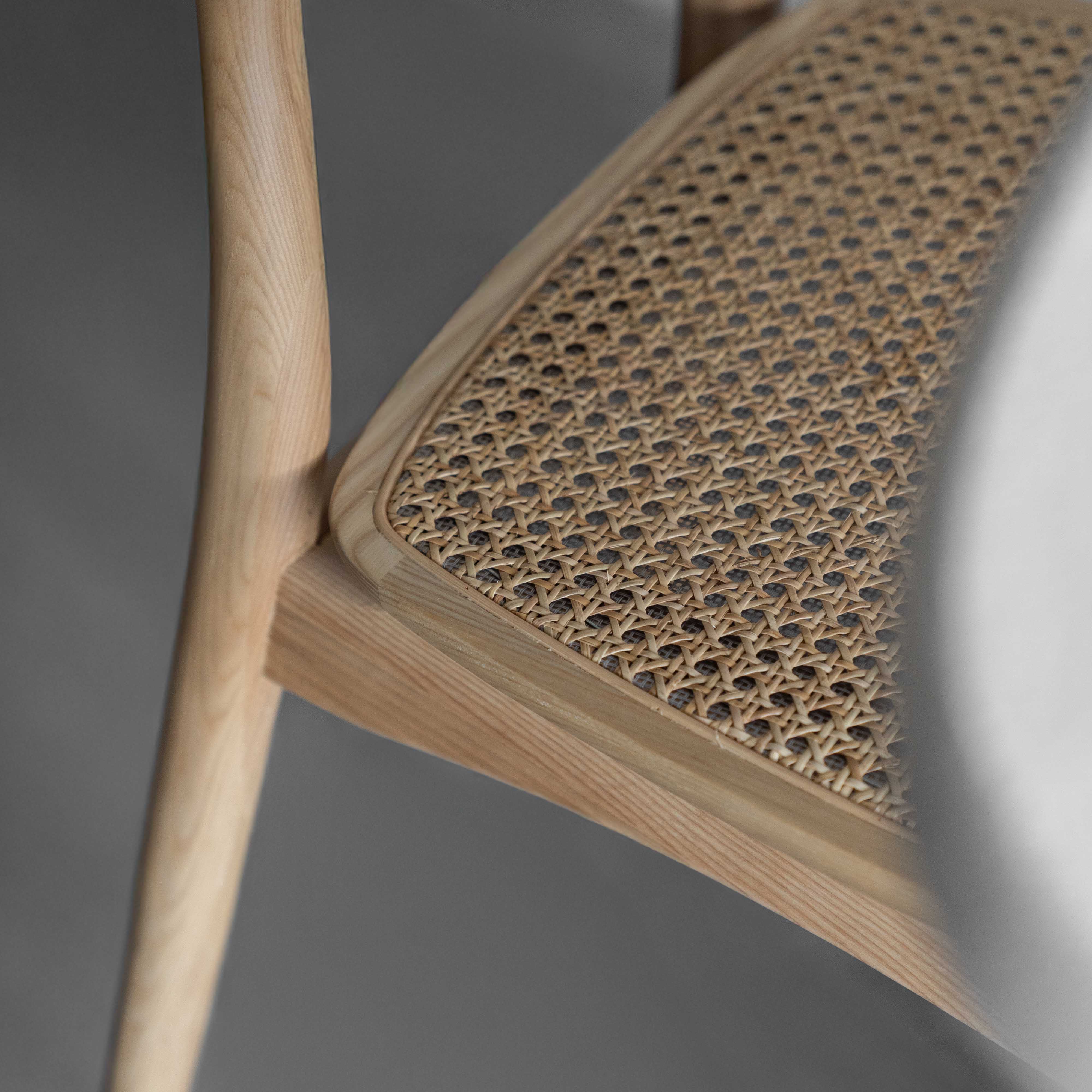 Rattan Dreams Natural Solid Ash Wood Rattan Dining Chair - LJ1232