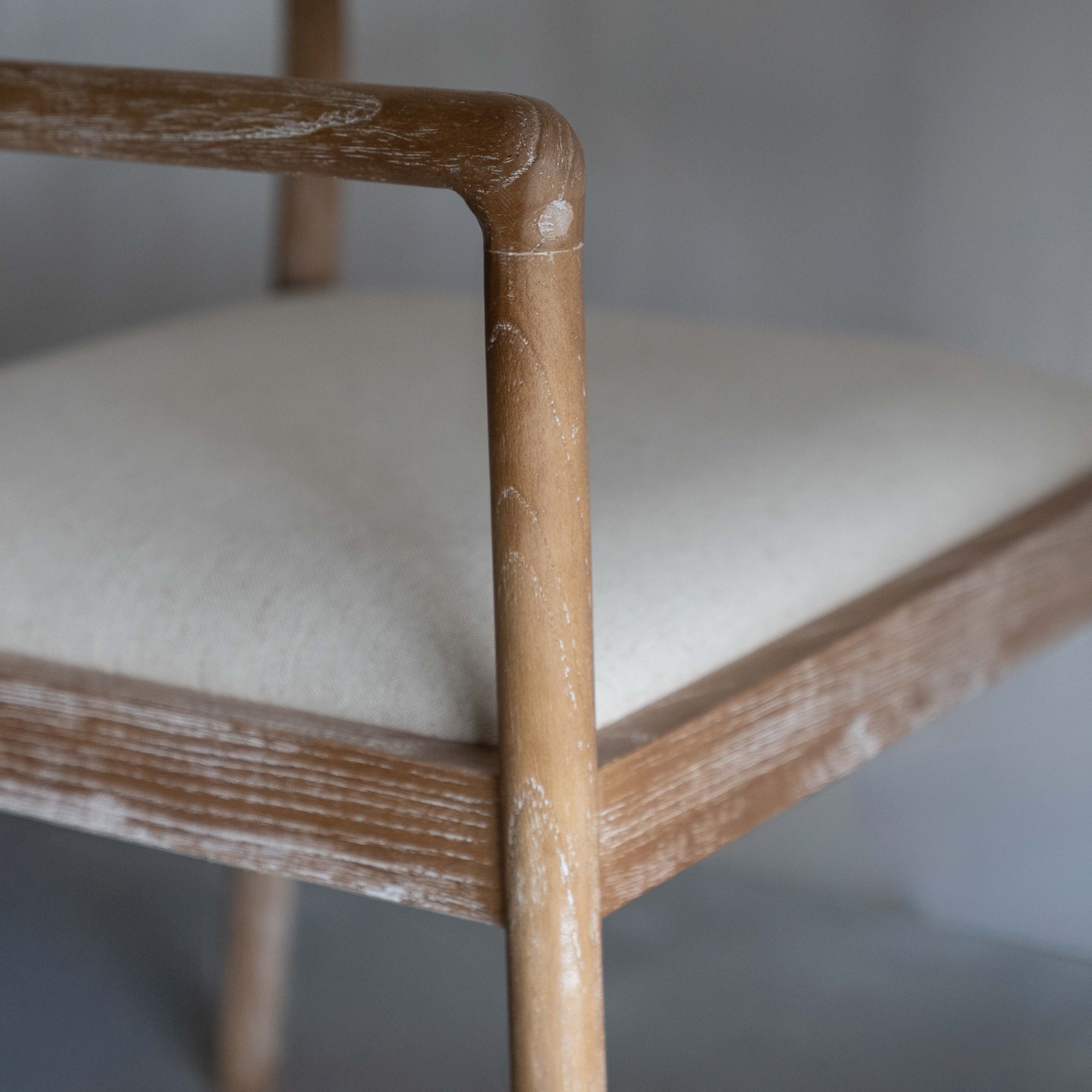 Rattan Royale Solid Ash Wood Armrest Rattan Dining Chair - LJ1211 - Dining Chairs - WS Living Furniture Furniture Store in Dubai