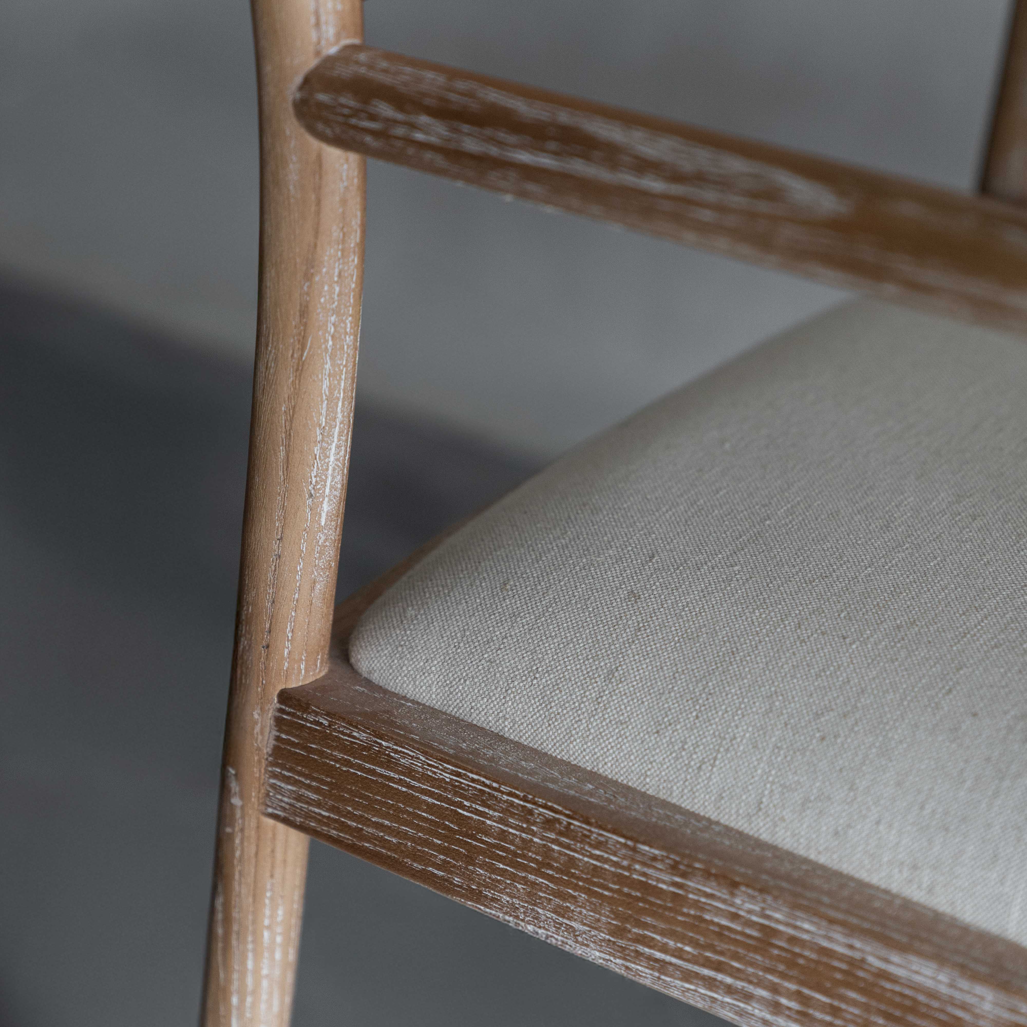 Rattan Royale Solid Ash Wood Armrest Rattan Dining Chair - LJ1211 - Dining Chairs - WS Living Furniture Furniture Store in Dubai