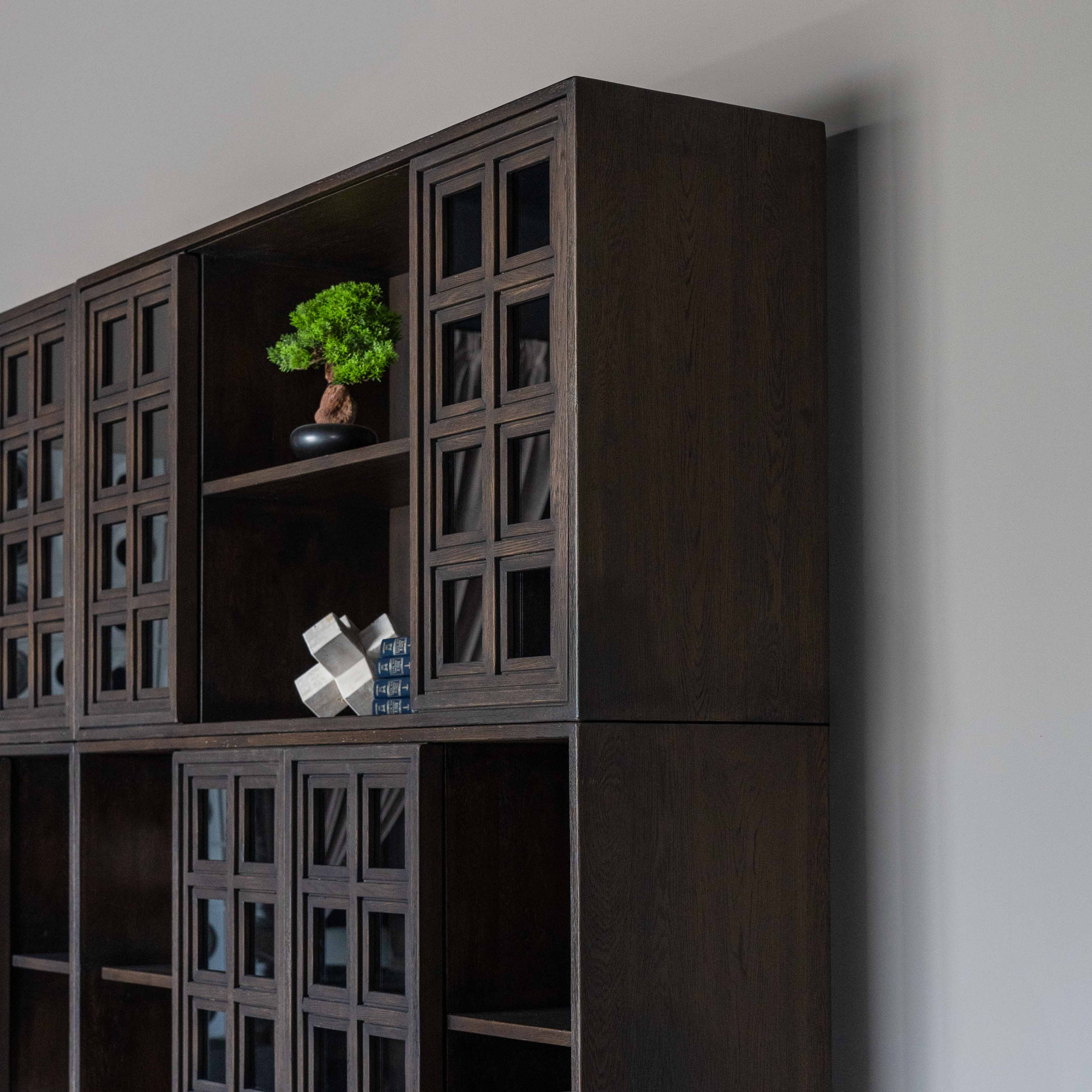 Rocco Japanese Style Wabi-Sabi Bookshelf & Large Shelving Unit - Shelves - WS Living Furniture Furniture Store in Dubai