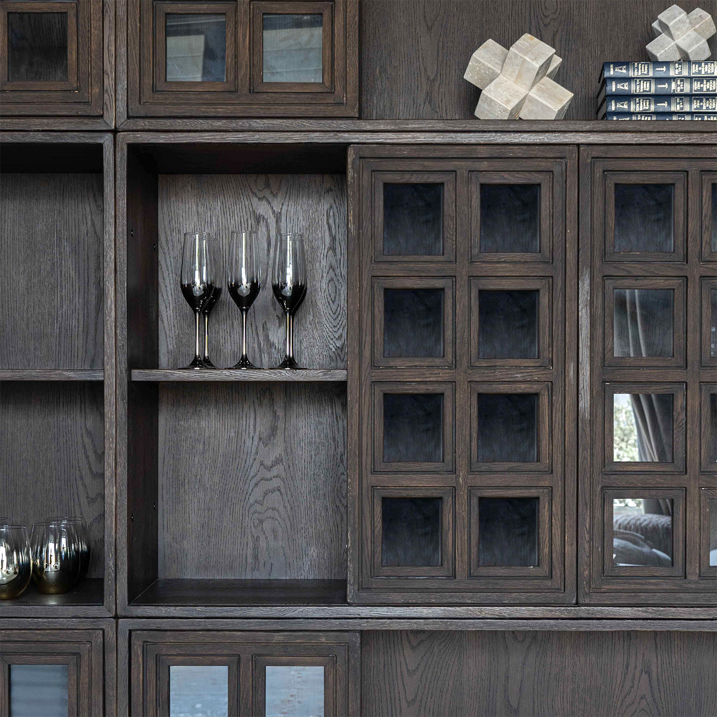 Rocco Japanese Style Wabi-Sabi Bookshelf & Large Shelving Unit - Shelves - WS Living Furniture Furniture Store in Dubai