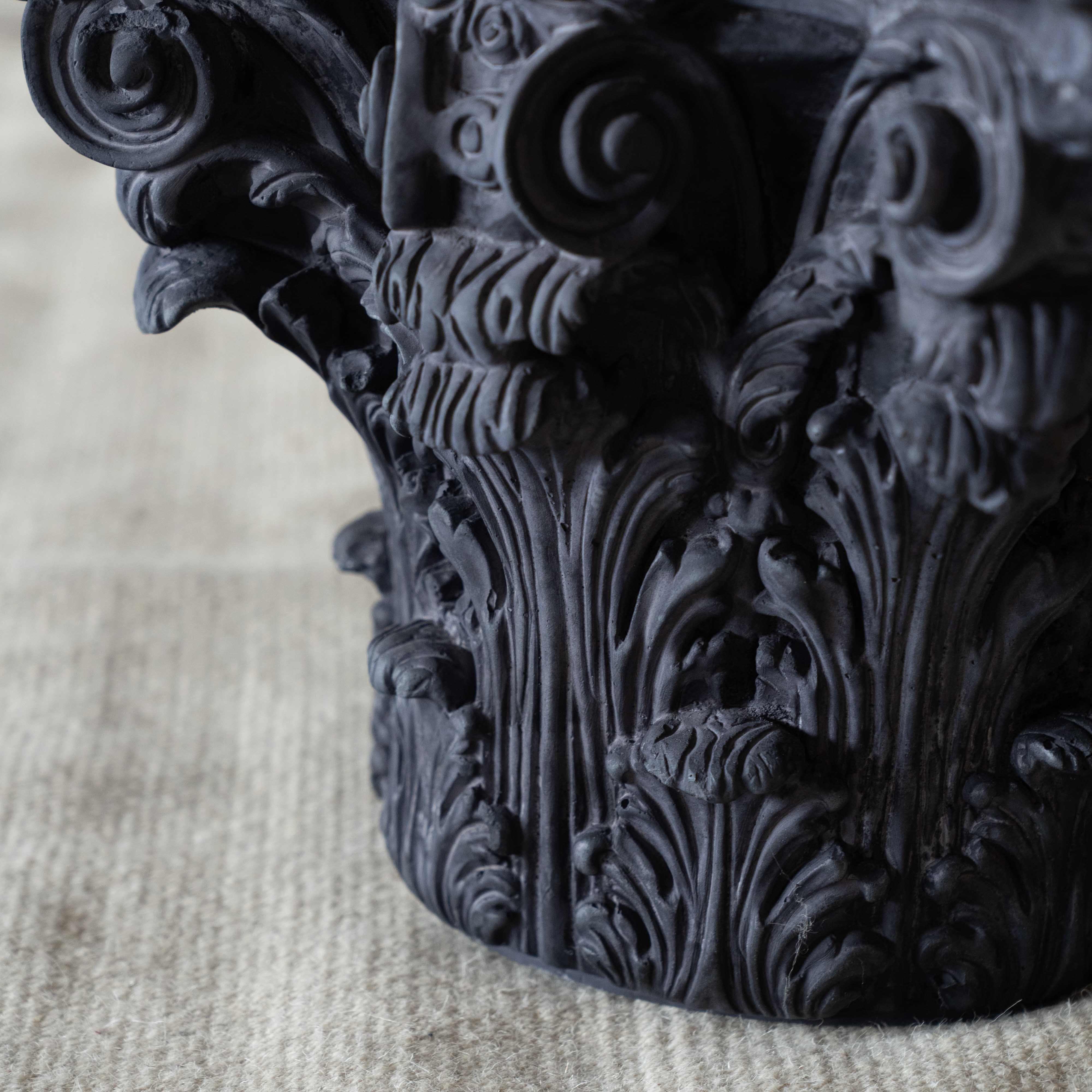Roman Crown Decorative Ancient Object | Sculpture - Black - Side Table - WS Living Furniture Furniture Store in Dubai