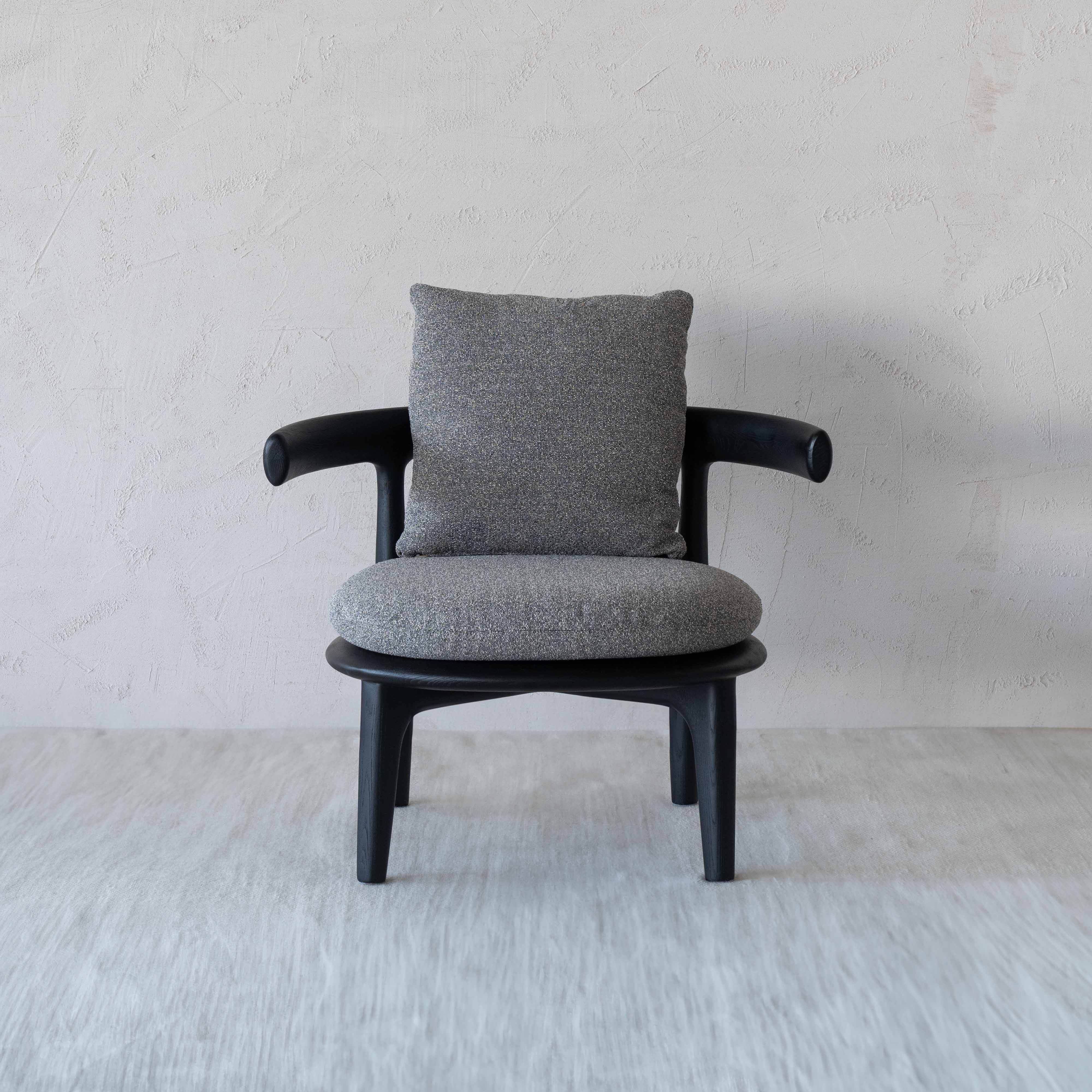 Rowan Modern Solid Ash Wood Black Arm Chair - Arm chair - WS Living Furniture Furniture Store in Dubai
