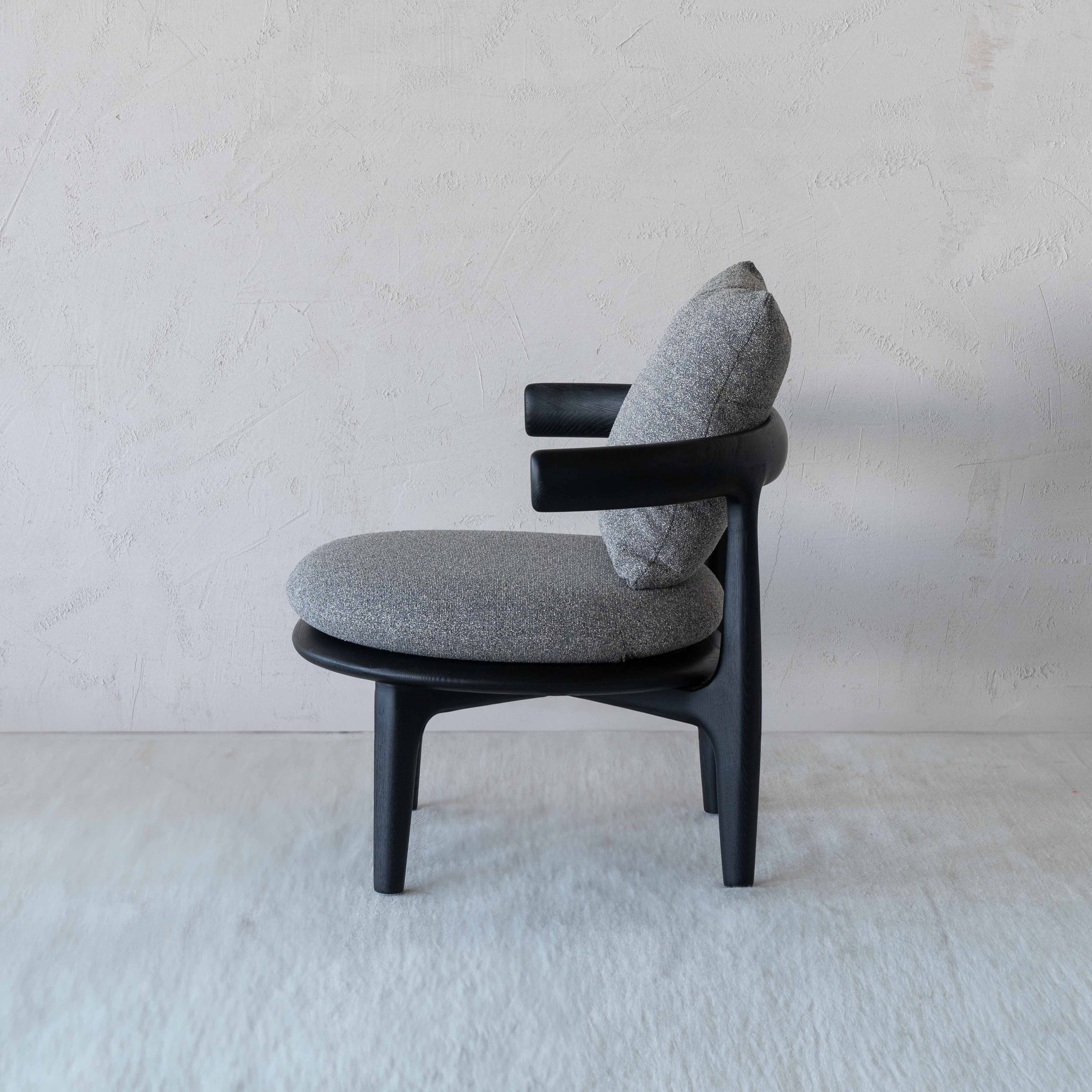 Rowan Modern Solid Ash Wood Black Arm Chair - Arm chair - WS Living Furniture Furniture Store in Dubai