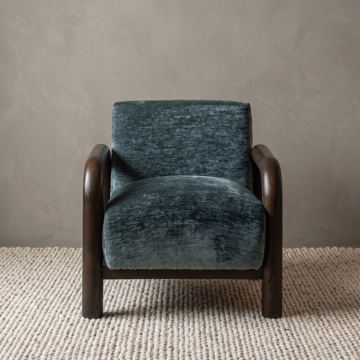 كرسي استرخاء عصري Tivaro - لون أزرق داكن