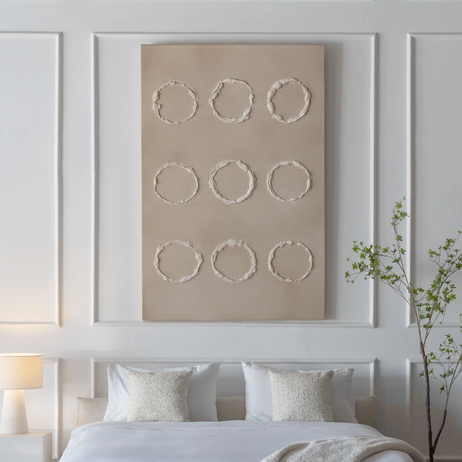 Circles In Motion Hand Painted Abstract Wall Art | Art Painting - Art Paintings - WS Living Furniture Furniture Store in Dubai