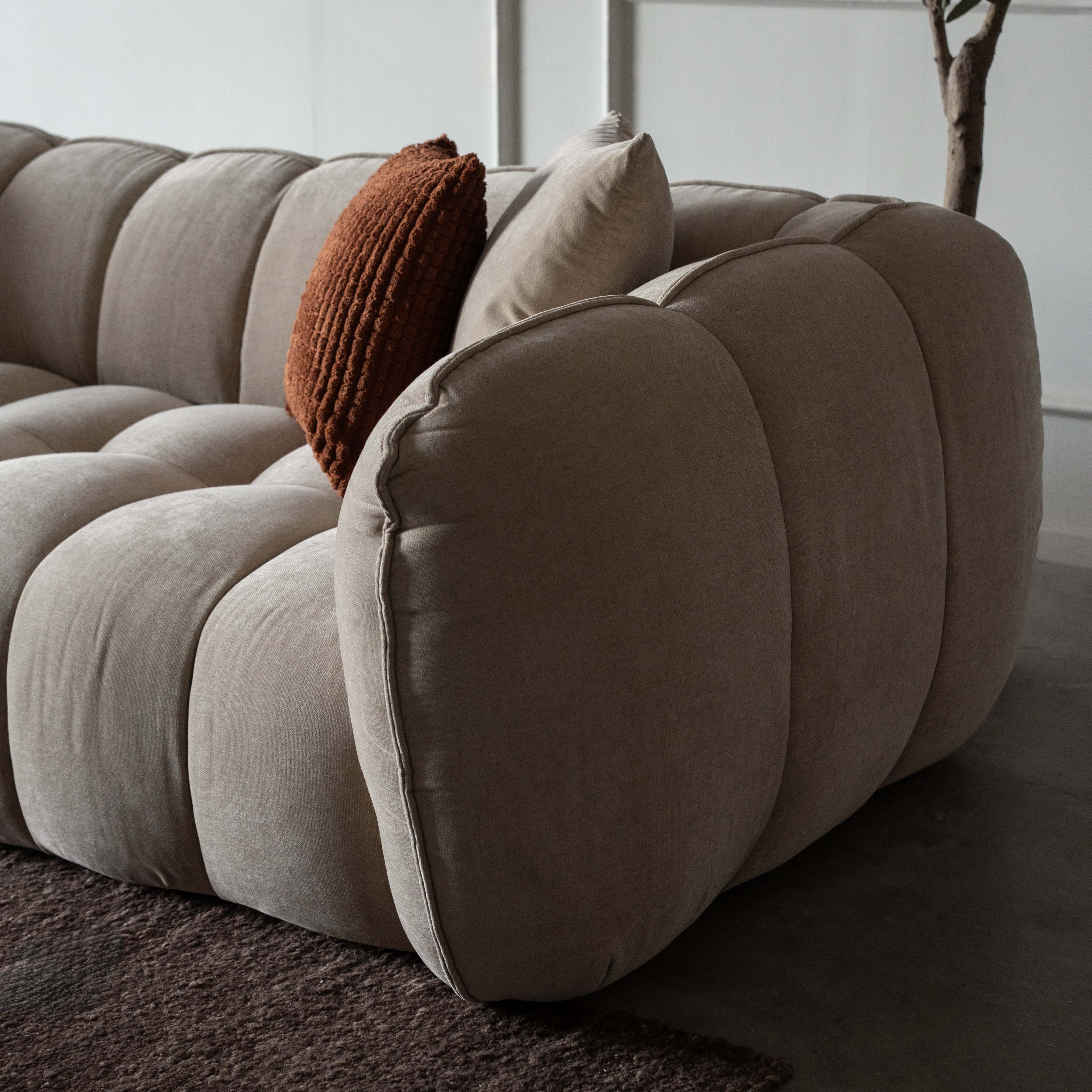 Selric Modern Curve 3 Seater Sofa - Sofas - WS Living Furniture Furniture Store in Dubai