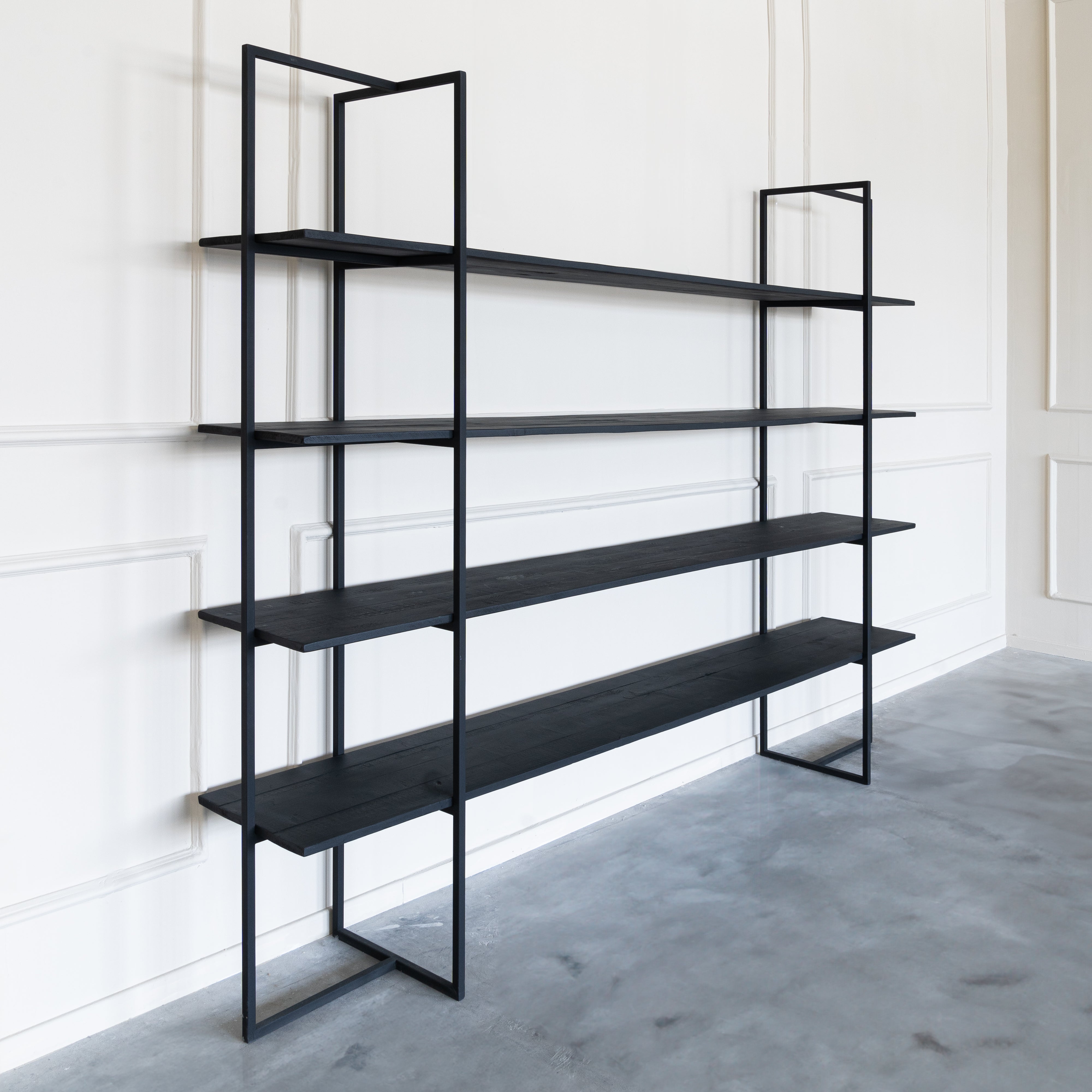 Tokyo Long Wooden Shelf With Steel Frame - Shelves - WS Living Furniture  Furniture Store in Dubai