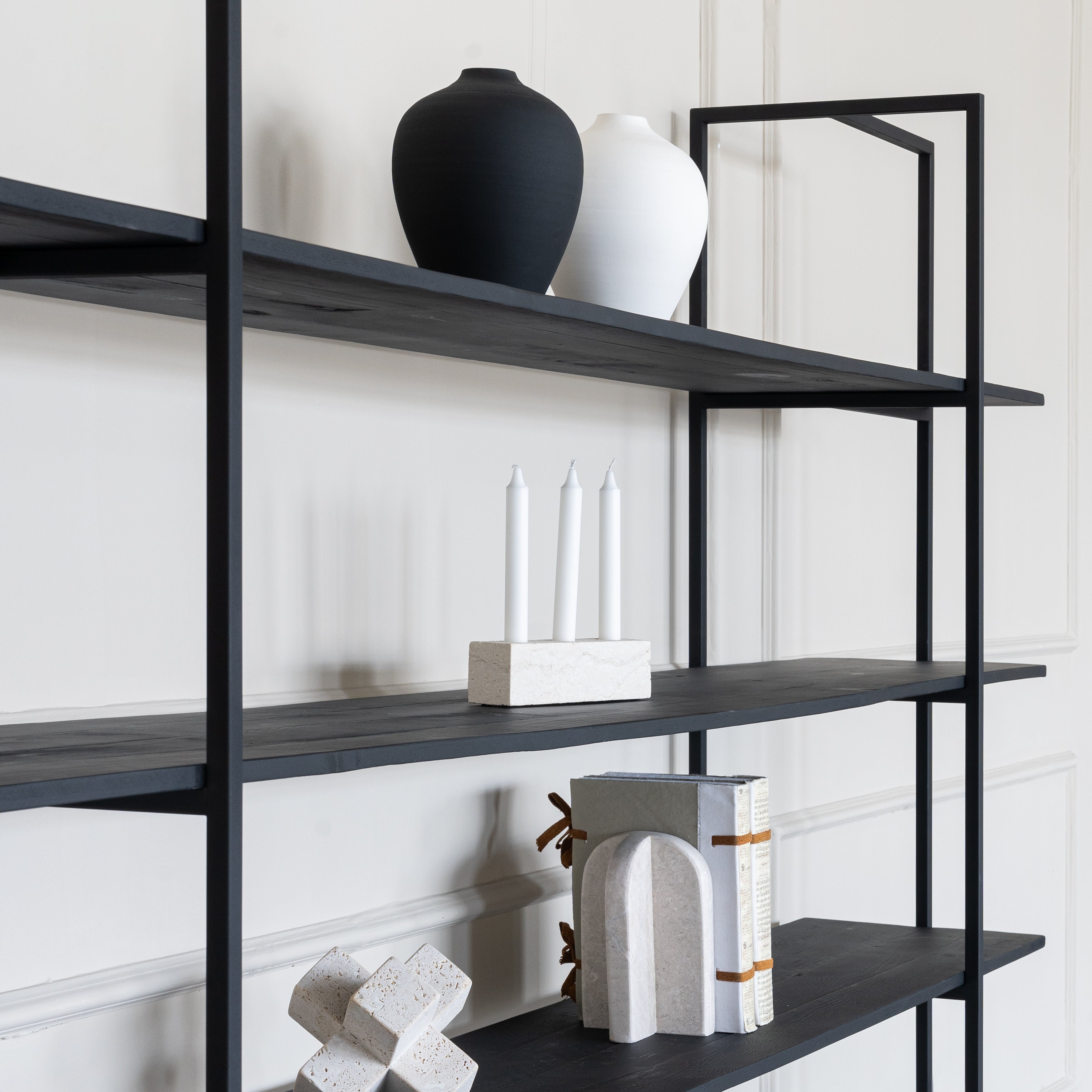 Tokyo Long Wooden Shelf With Steel Frame - Shelves - WS Living Furniture  Furniture Store in Dubai
