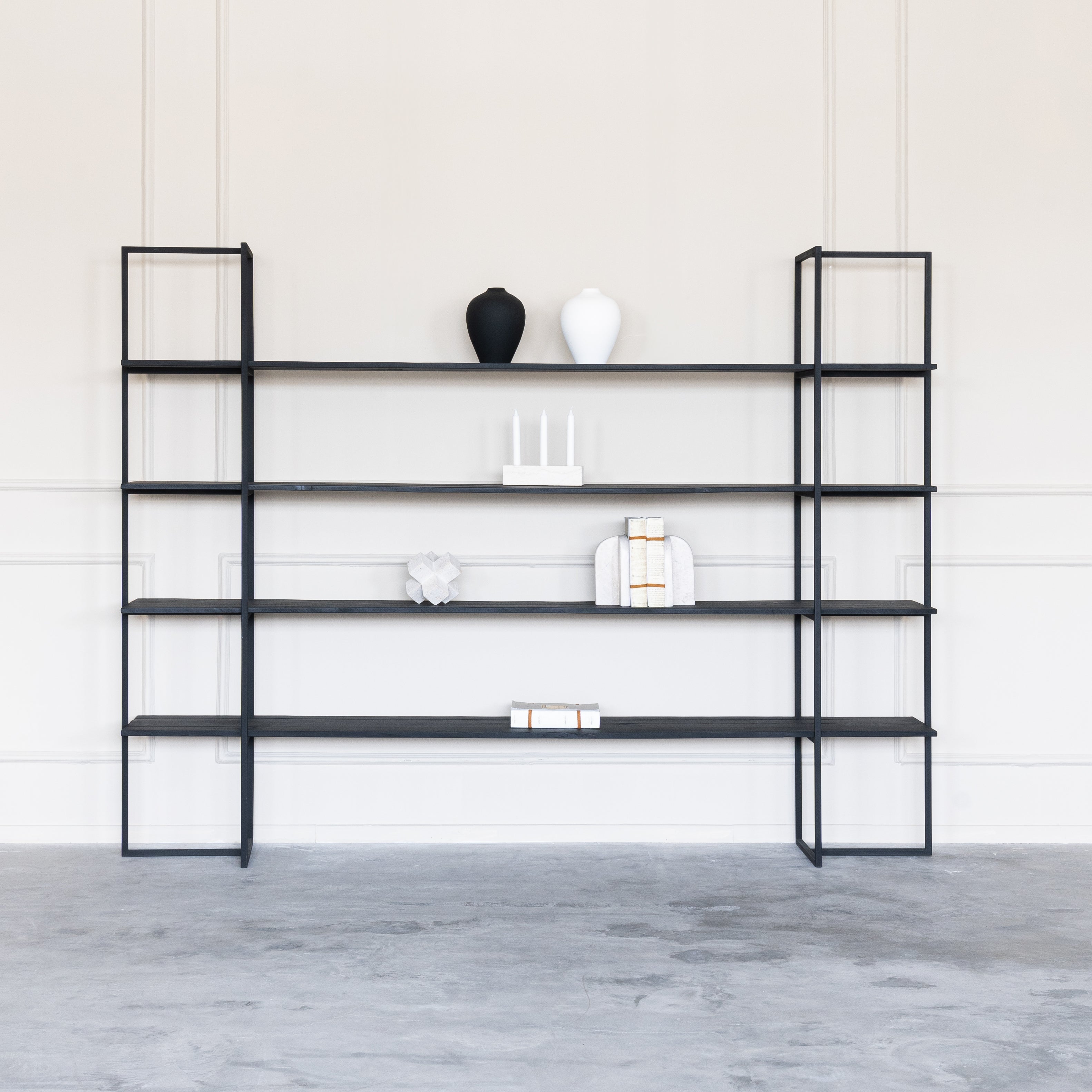 Tokyo Long Wooden Shelf With Steel Frame - Shelves - WS Living Furniture  Furniture Store in Dubai