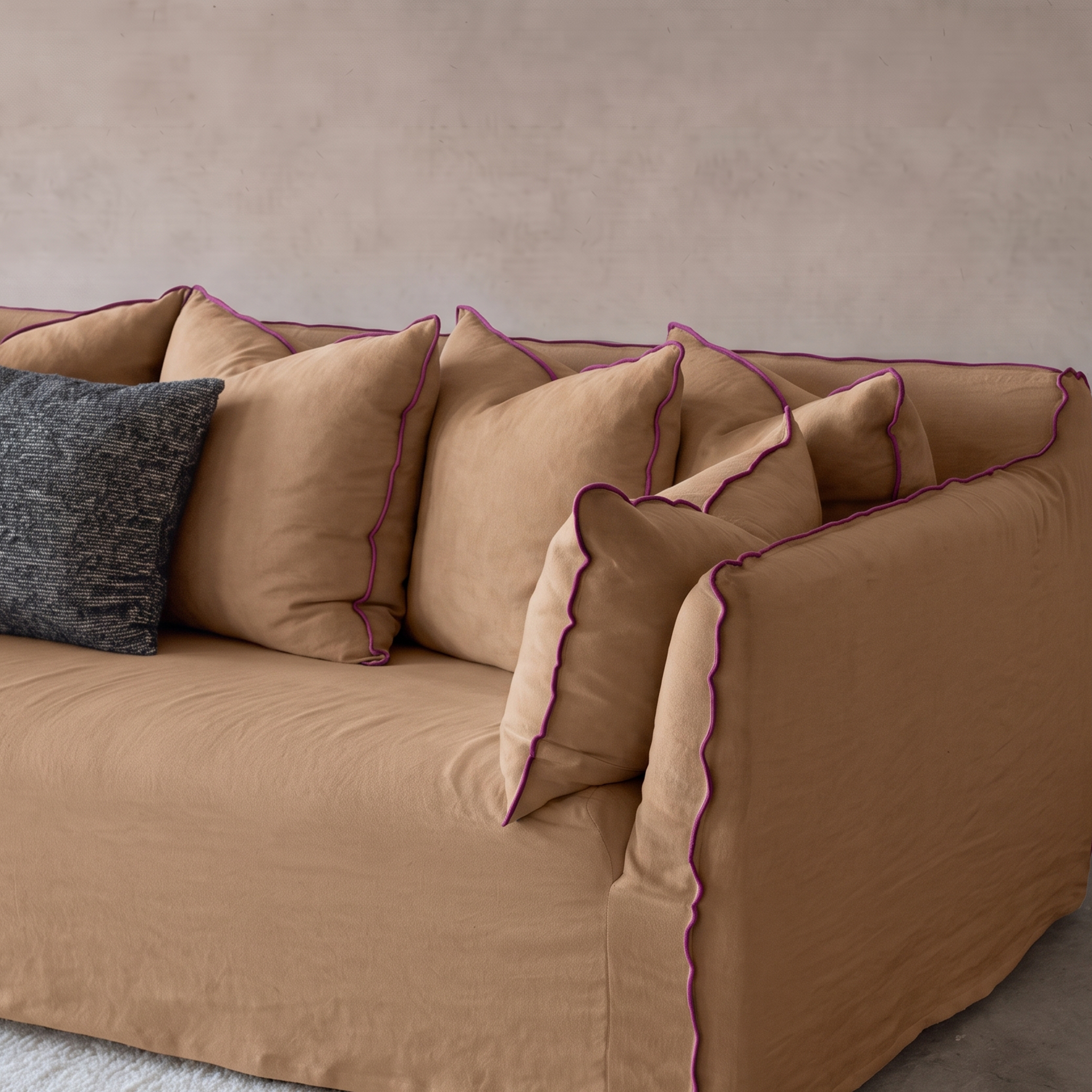 Sophie Modern 3 seater Sofa - Warm Camel