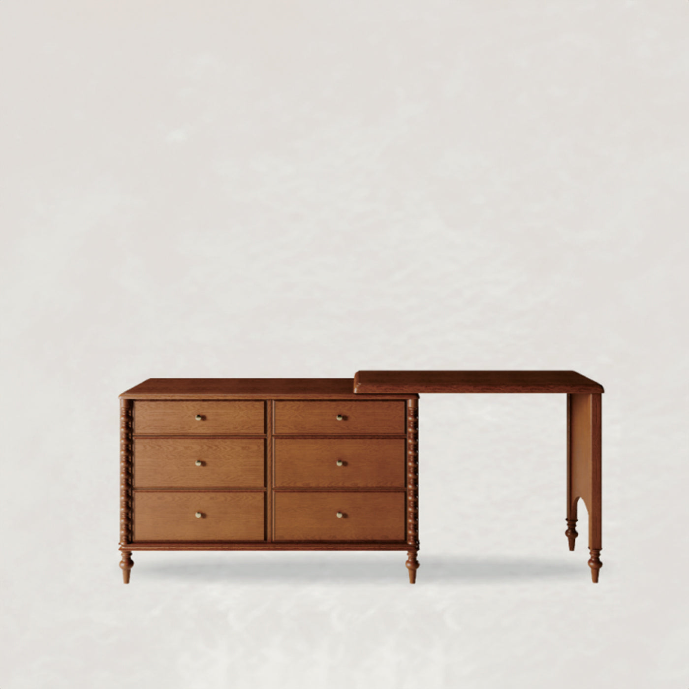 Mid Century Solid Wood Classic Style Dressing Table & Office Table ( Pre Order 60 Days Delivery ) - TV Units - WS Living Furniture Furniture Store in Dubai