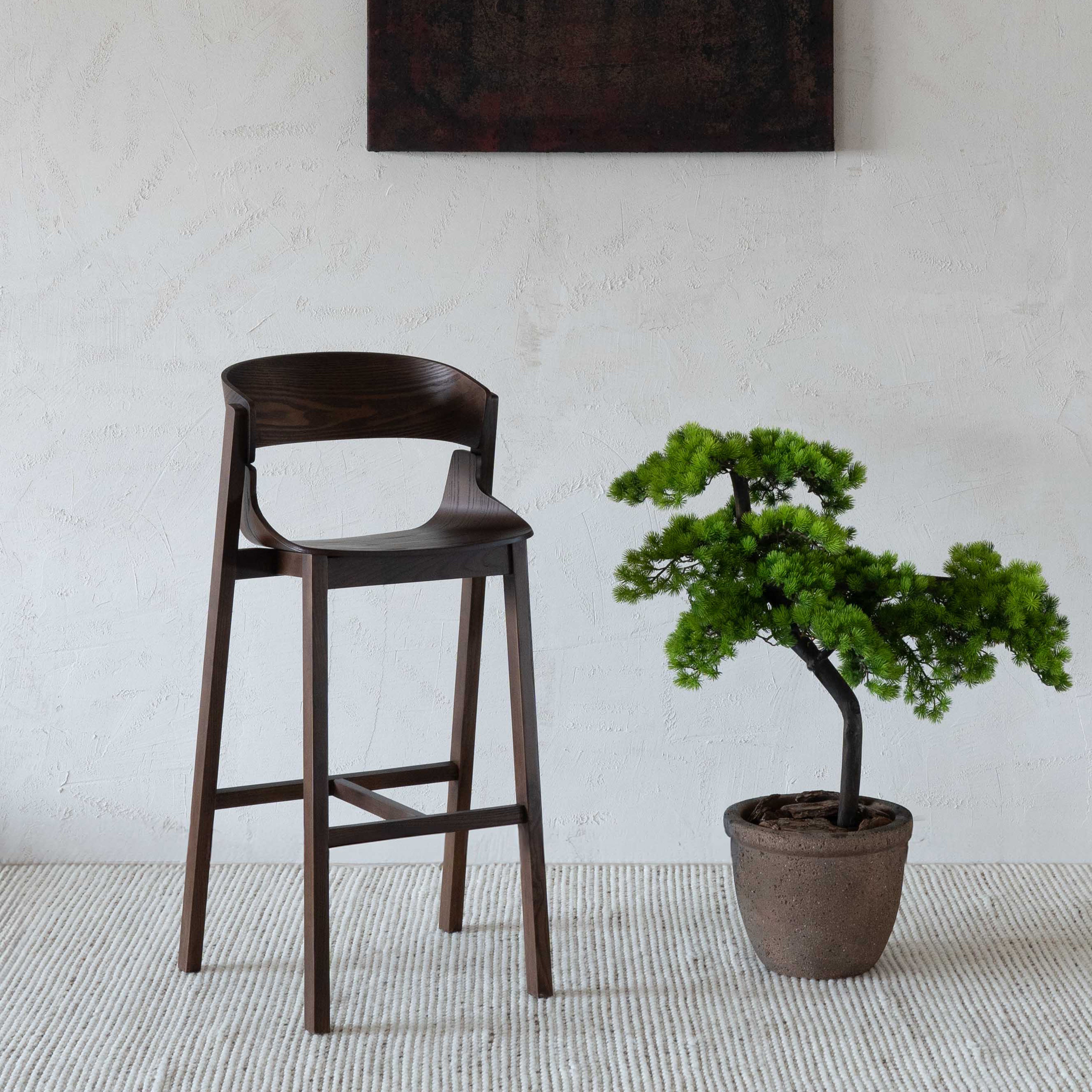 Linda Modern Solid Wood Bar Stool | Counter Chair - Bar Stool - WS Living Furniture Furniture Store in Dubai