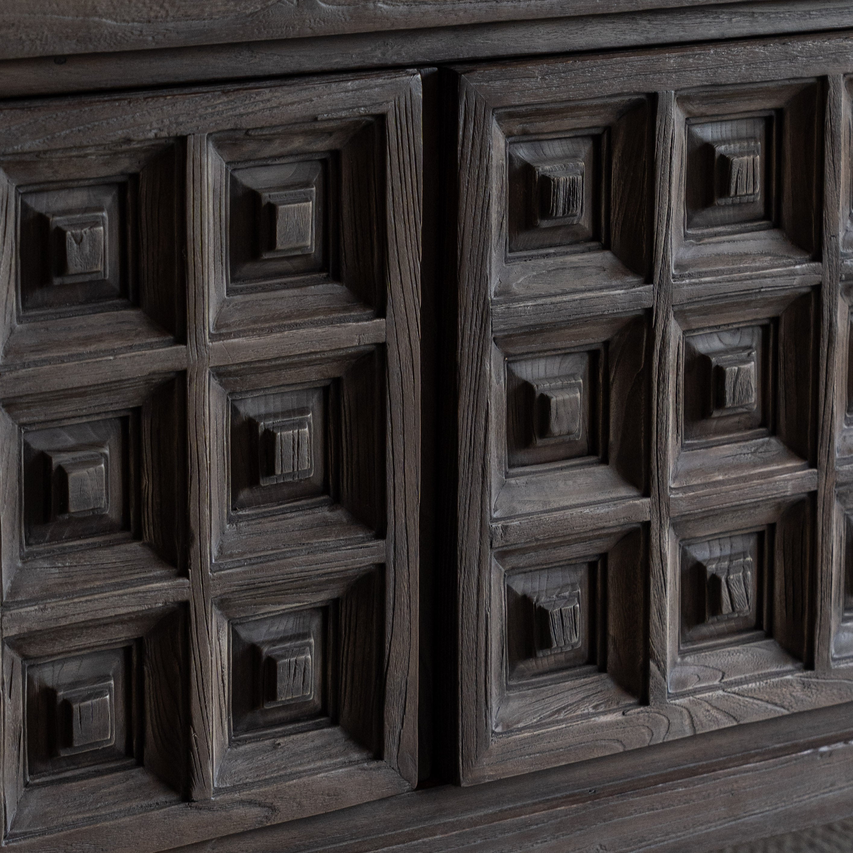 Samuel Antique Style Elm Wood Sideboard