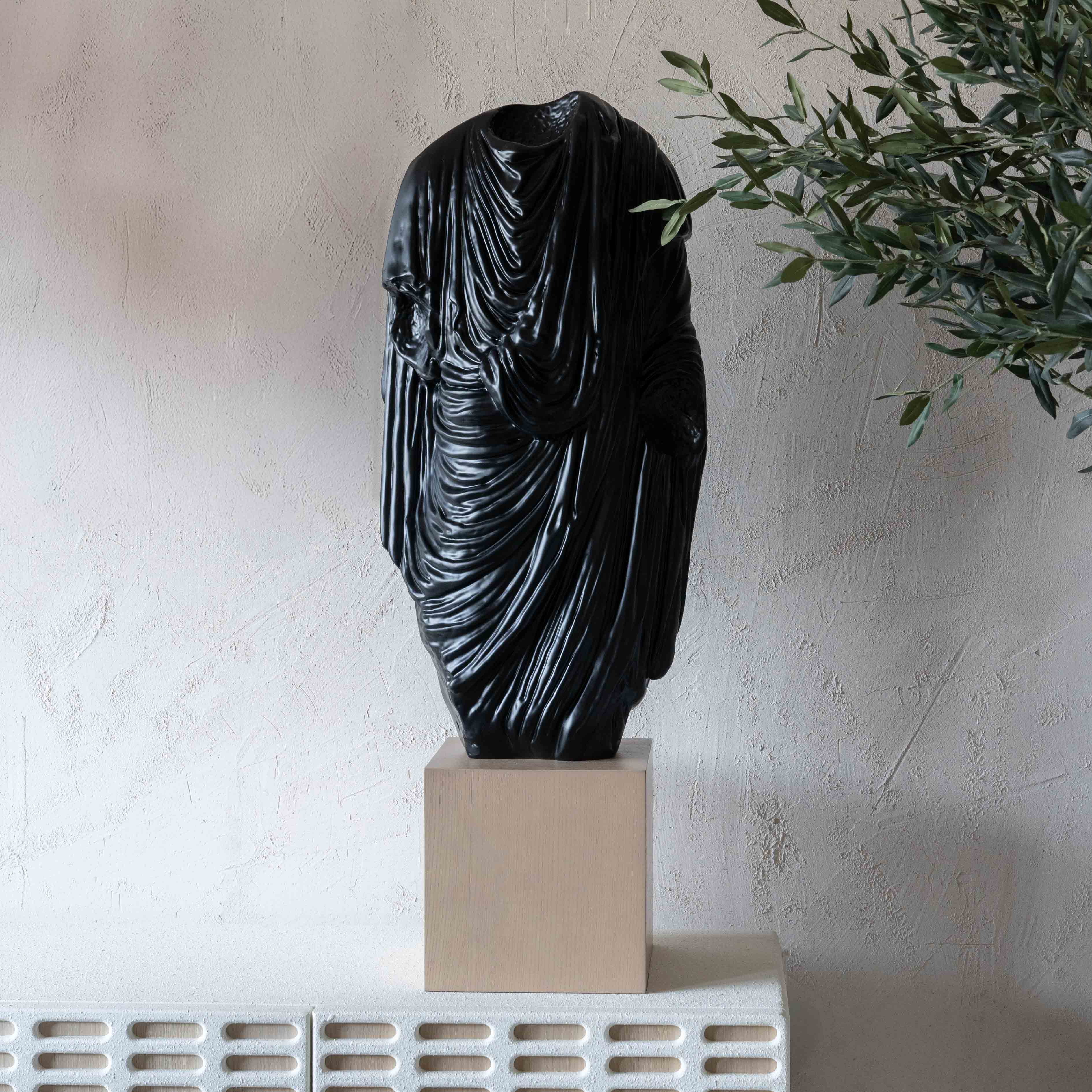 Augusta Decorative Faceless Black Roman Sculpture - Sculpture - WS Living Furniture Furniture Store in Dubai