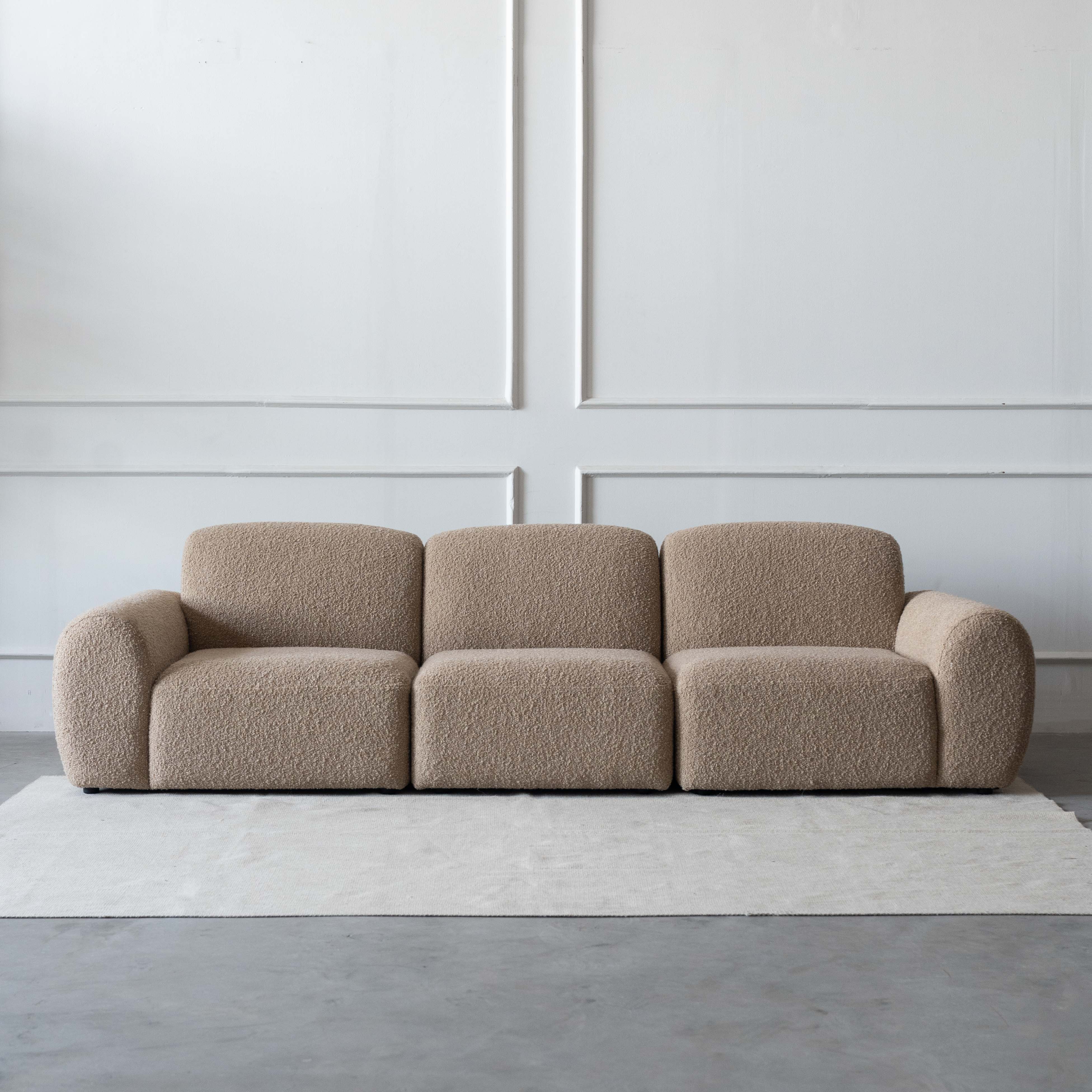 Serenity Modern 3 Seater Sofa - BROWN
