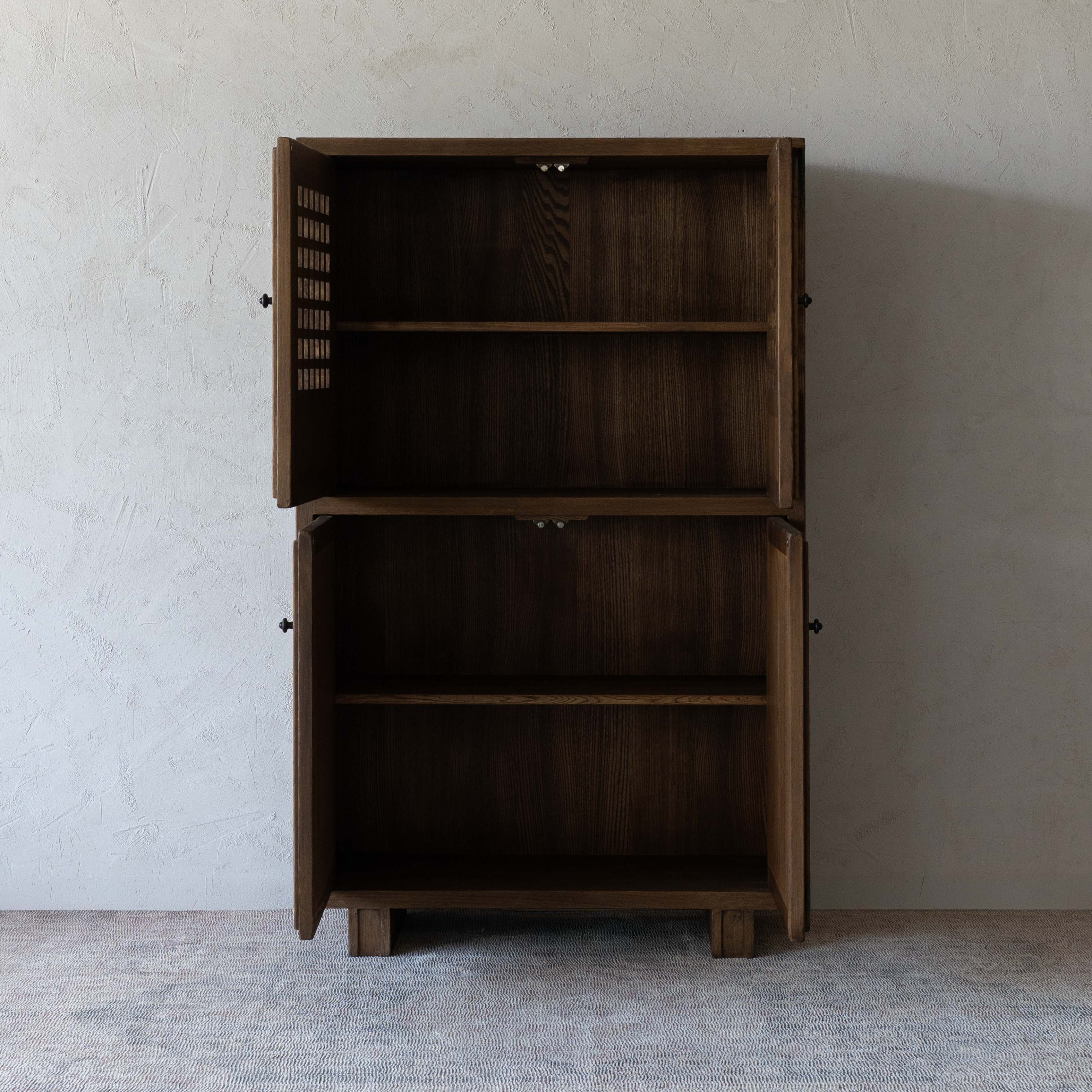 Sett Natural Wood Artisan Cabinet & Bar Counter - GA67-A - Shelves - WS Living Furniture Furniture Store in Dubai