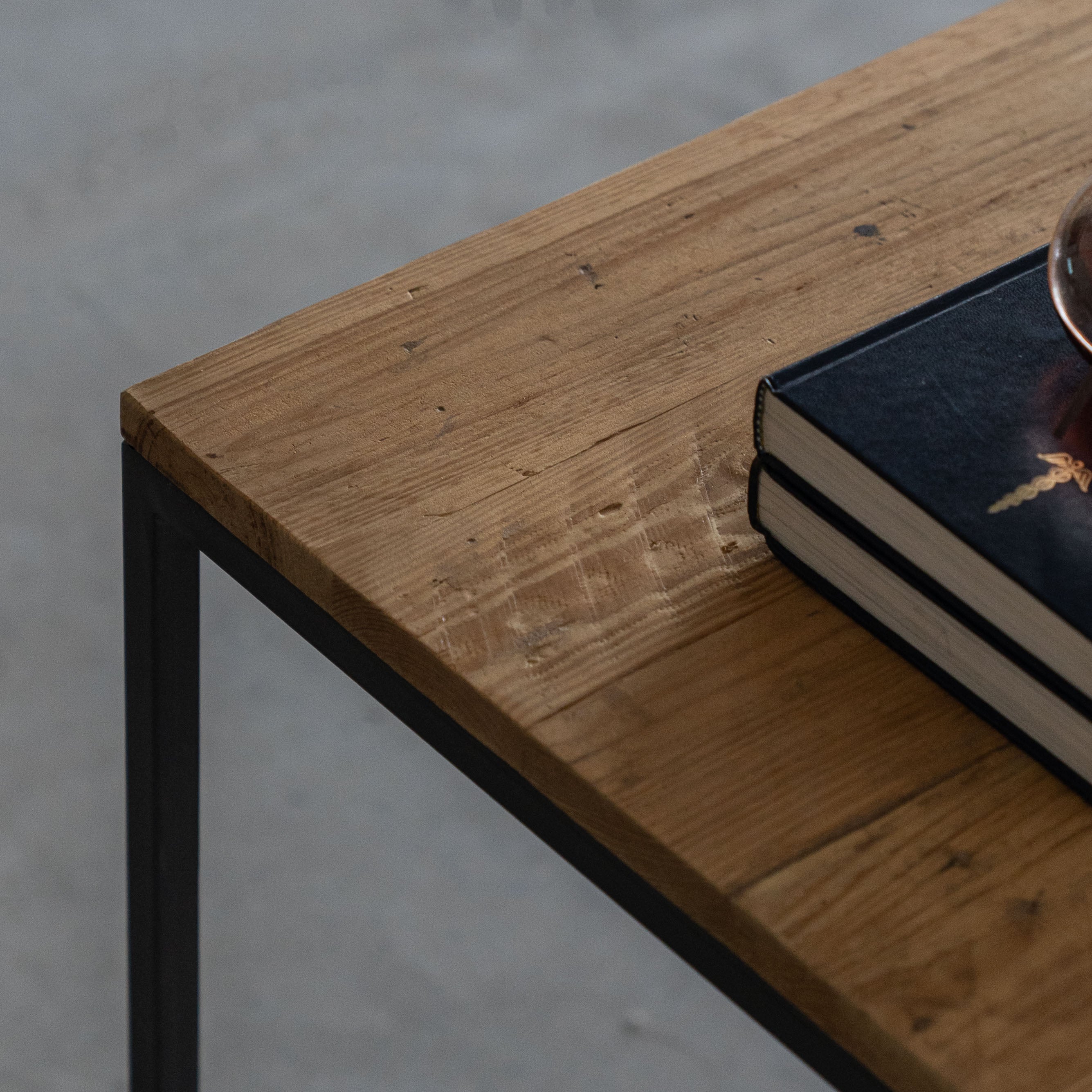 Nordic Industrial Wood Side Table - Side Tables - WS Living Furniture Furniture Store in Dubai