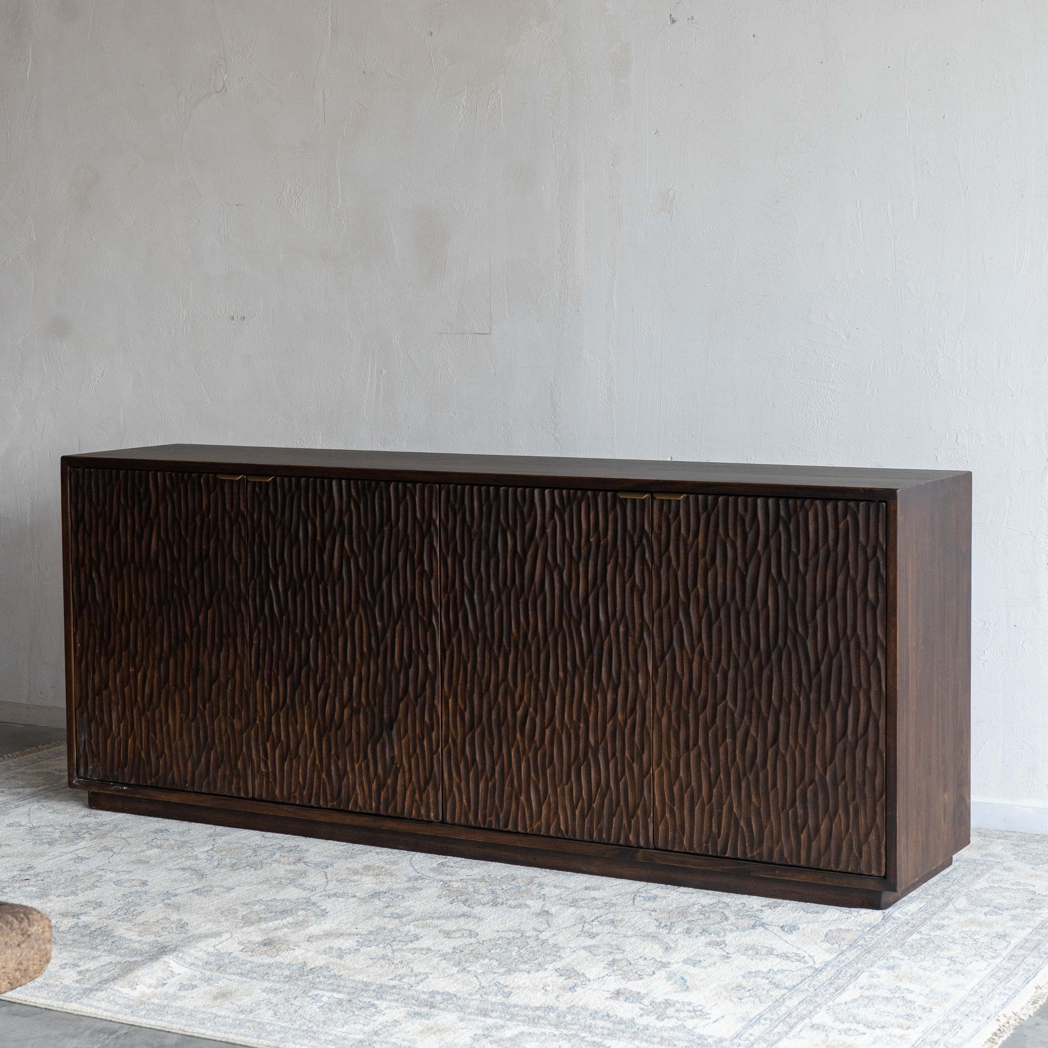Cortex Carved Solid Wood Artisan Sideboard