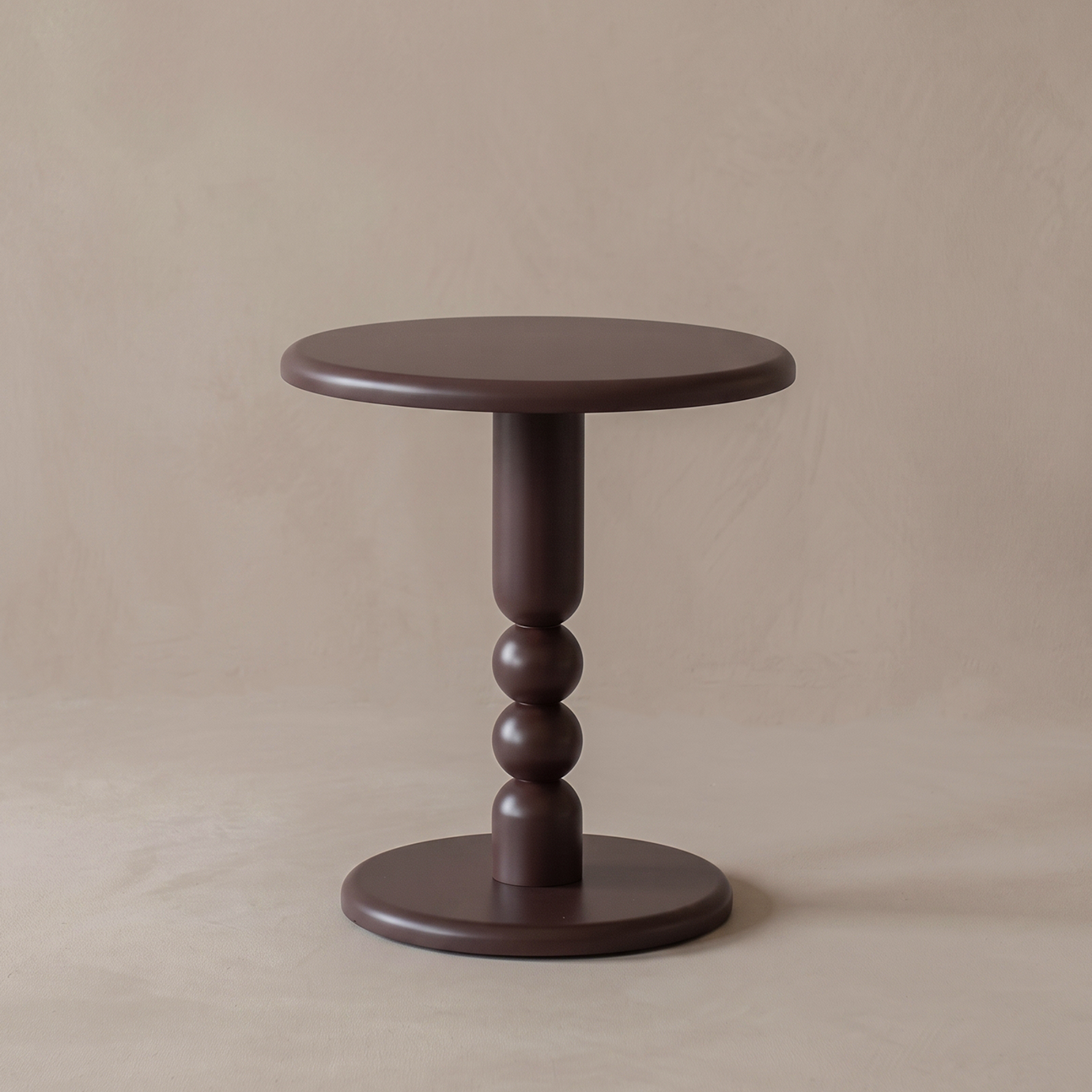 Orlena Sculptural Side Table - BROWN
