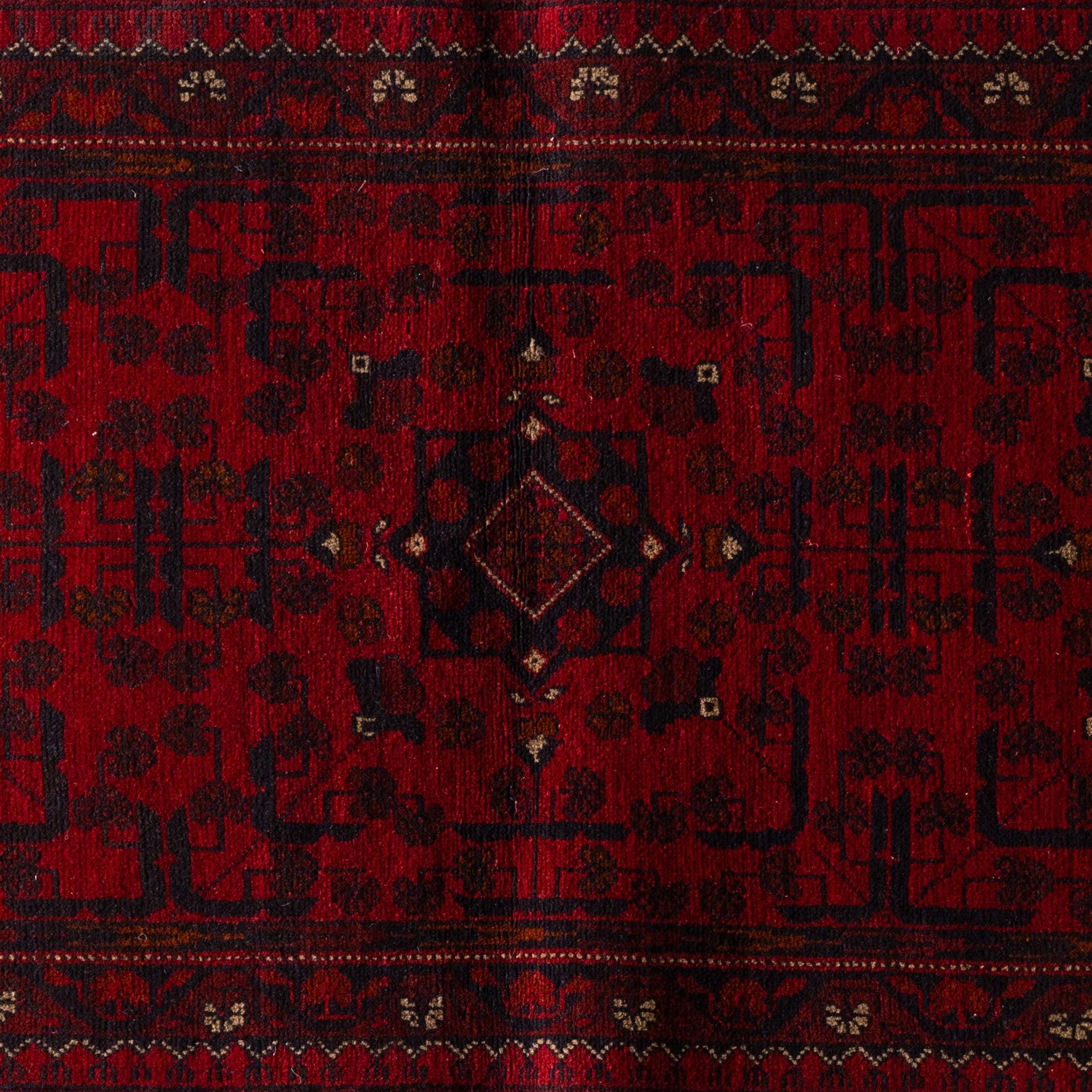 Silken Weave Runner Handcrafted Red Vintage Style Wool Afghan Rug - Rug - WS Living Furniture Furniture Store in Dubai