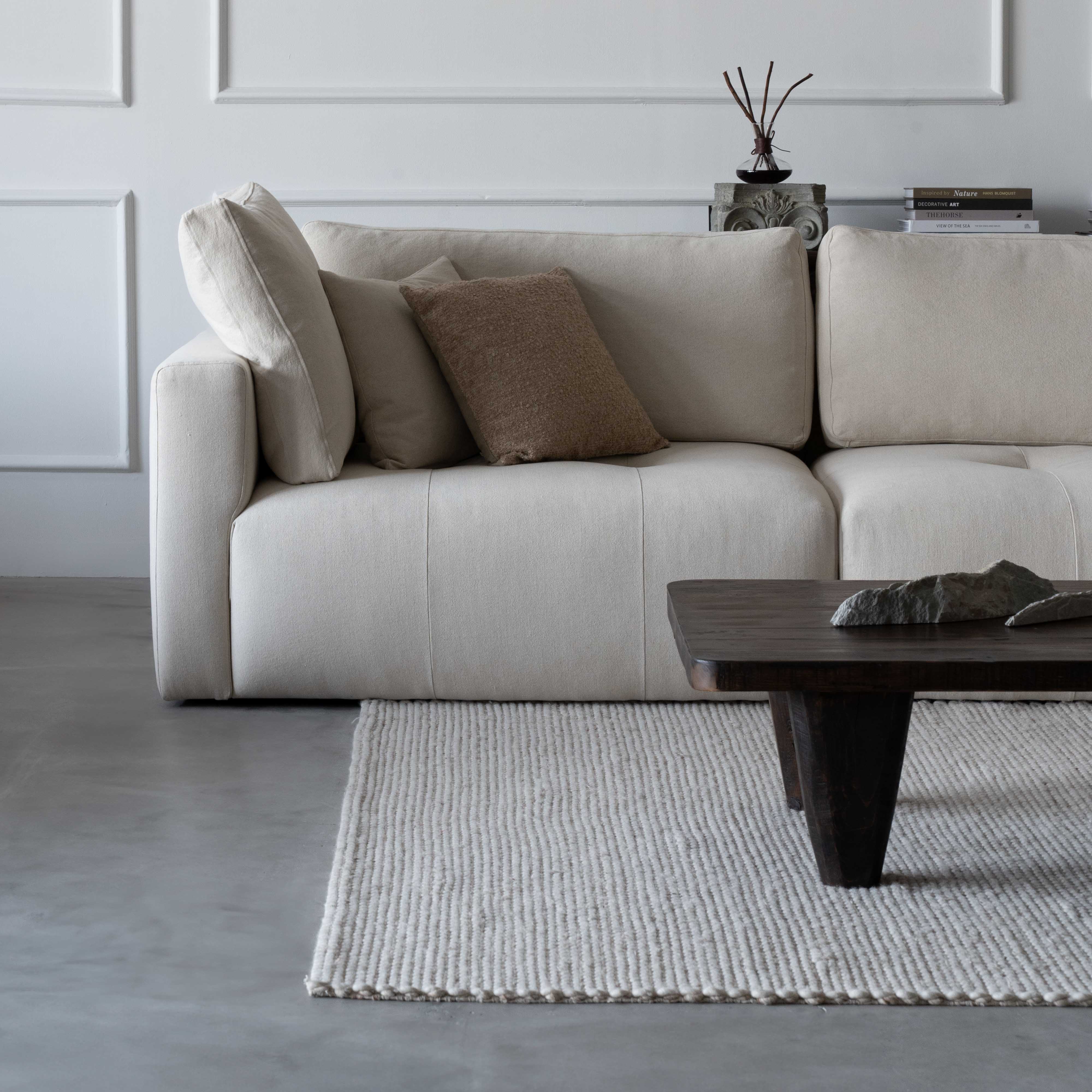 Sky Modern L Shape | Sectional Modular Sofa - Beige - Sofas - WS Living Furniture Furniture Store in Dubai