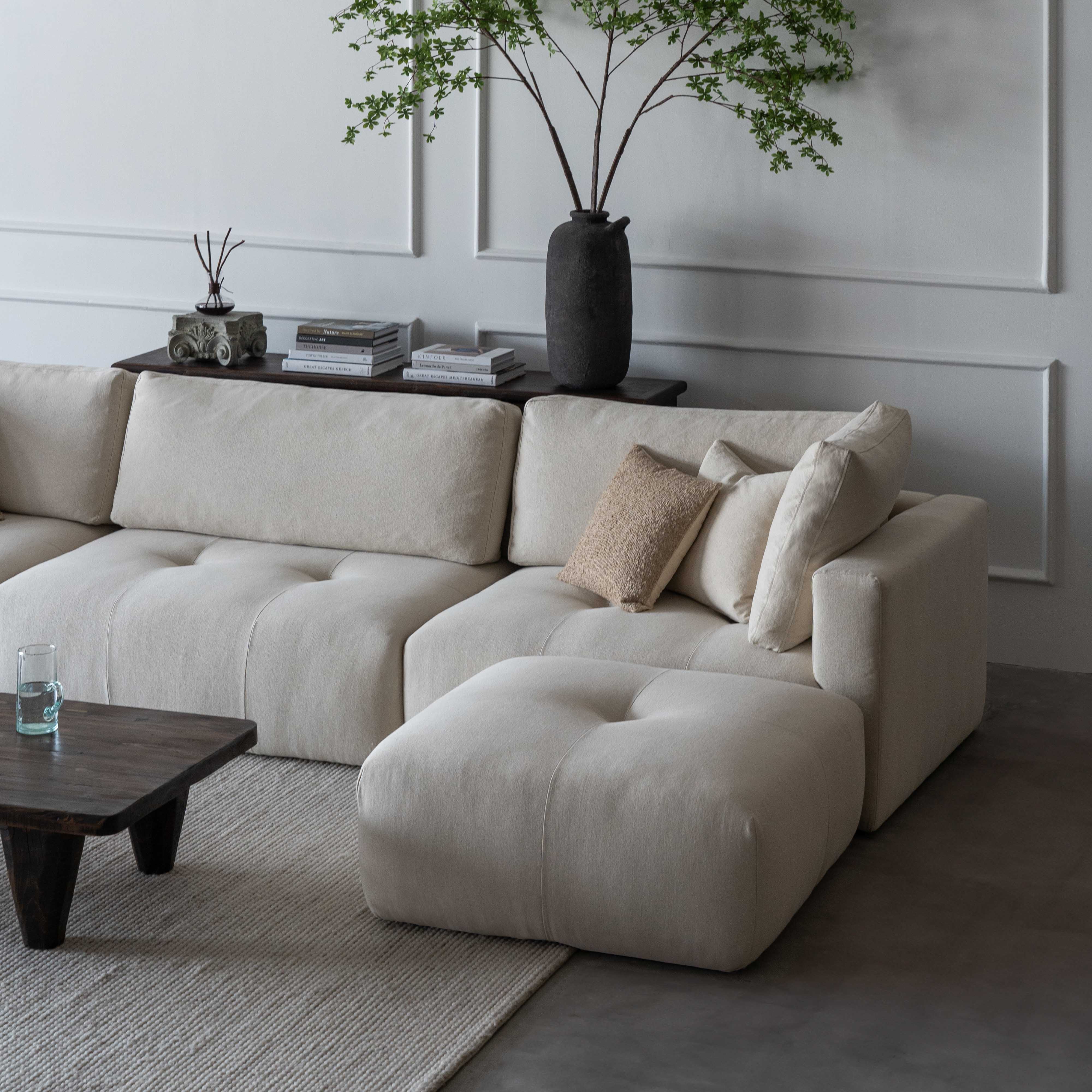 Sky Modern L Shape | Sectional Modular Sofa - Beige - Sofas - WS Living Furniture Furniture Store in Dubai