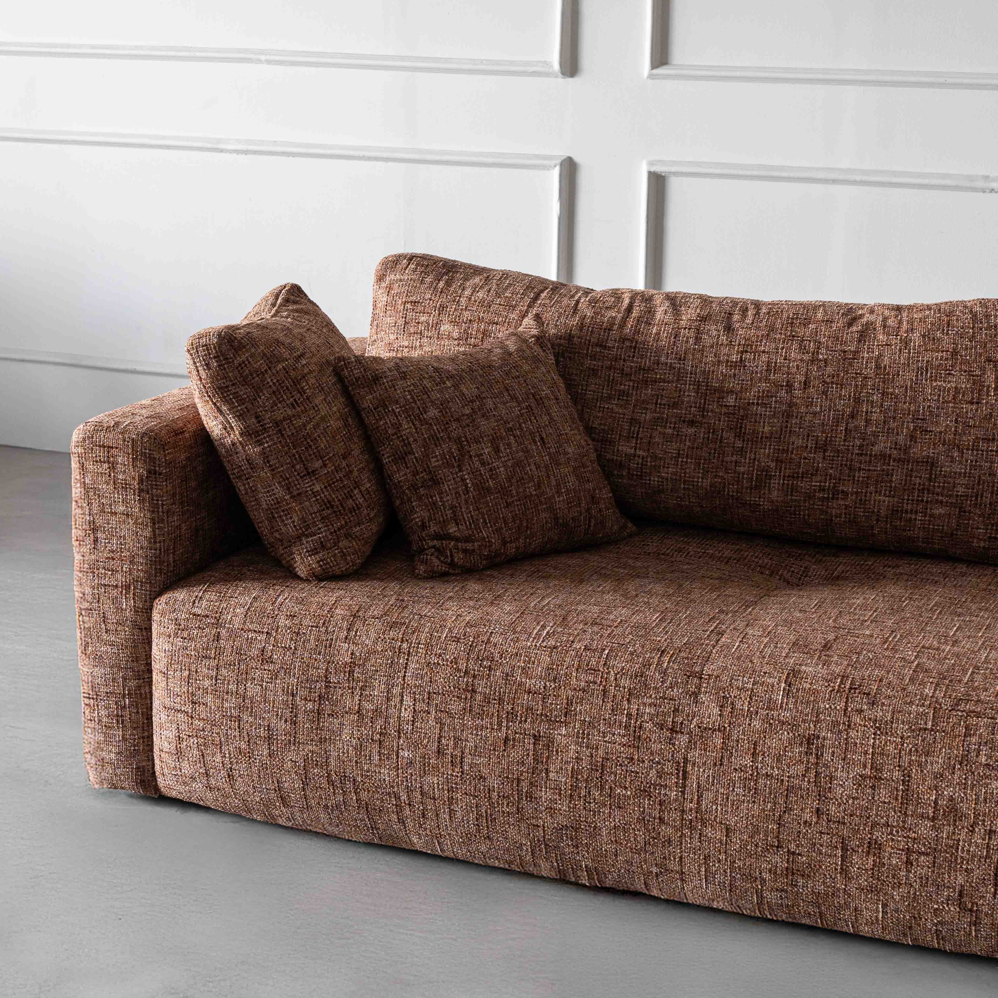 Sky Modern 2 Seater Chaise Sofa - Orange - Sofa - WS Living Furniture Furniture Store in Dubai