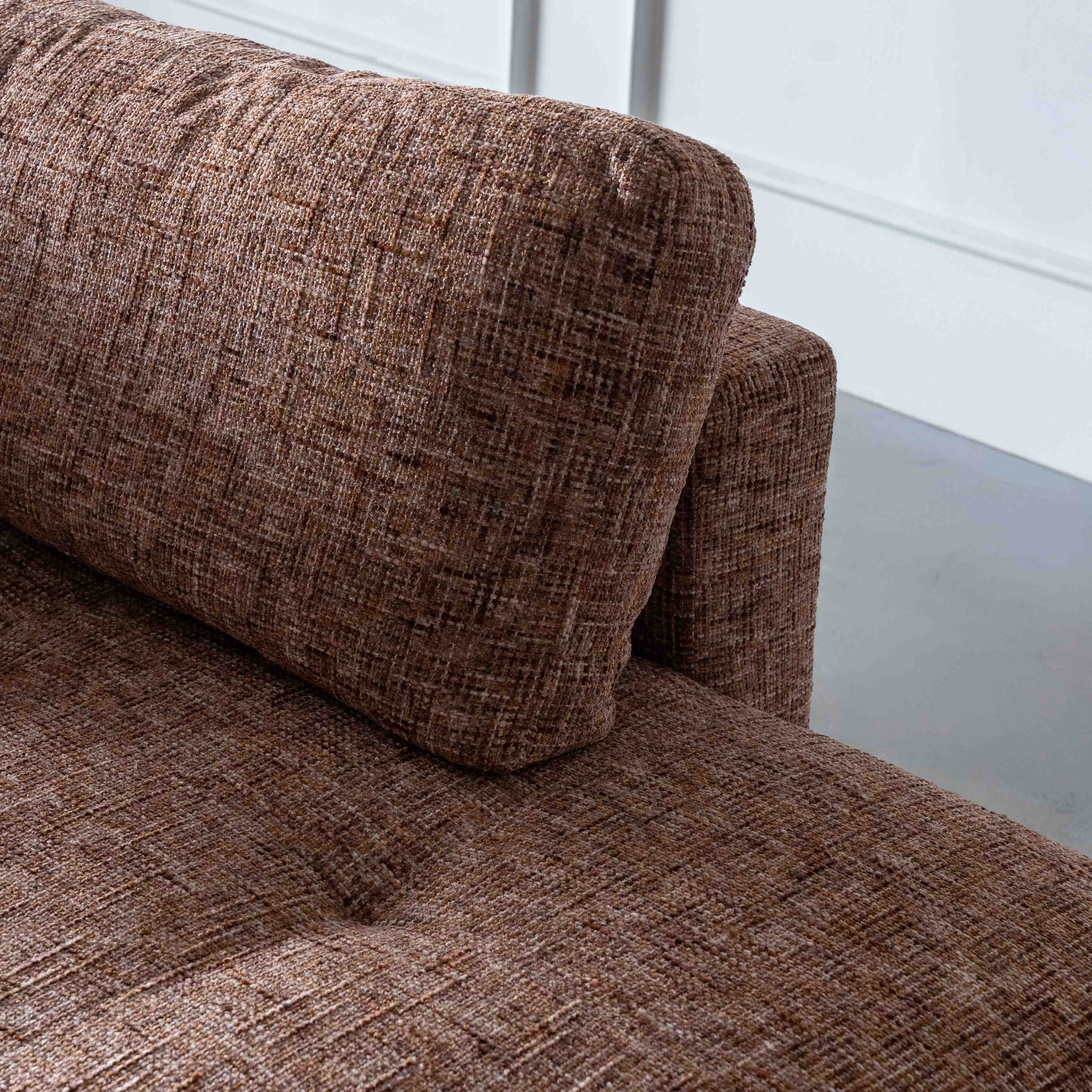 Sky Modern 2 Seater Chaise Sofa - Orange - Sofa - WS Living Furniture Furniture Store in Dubai