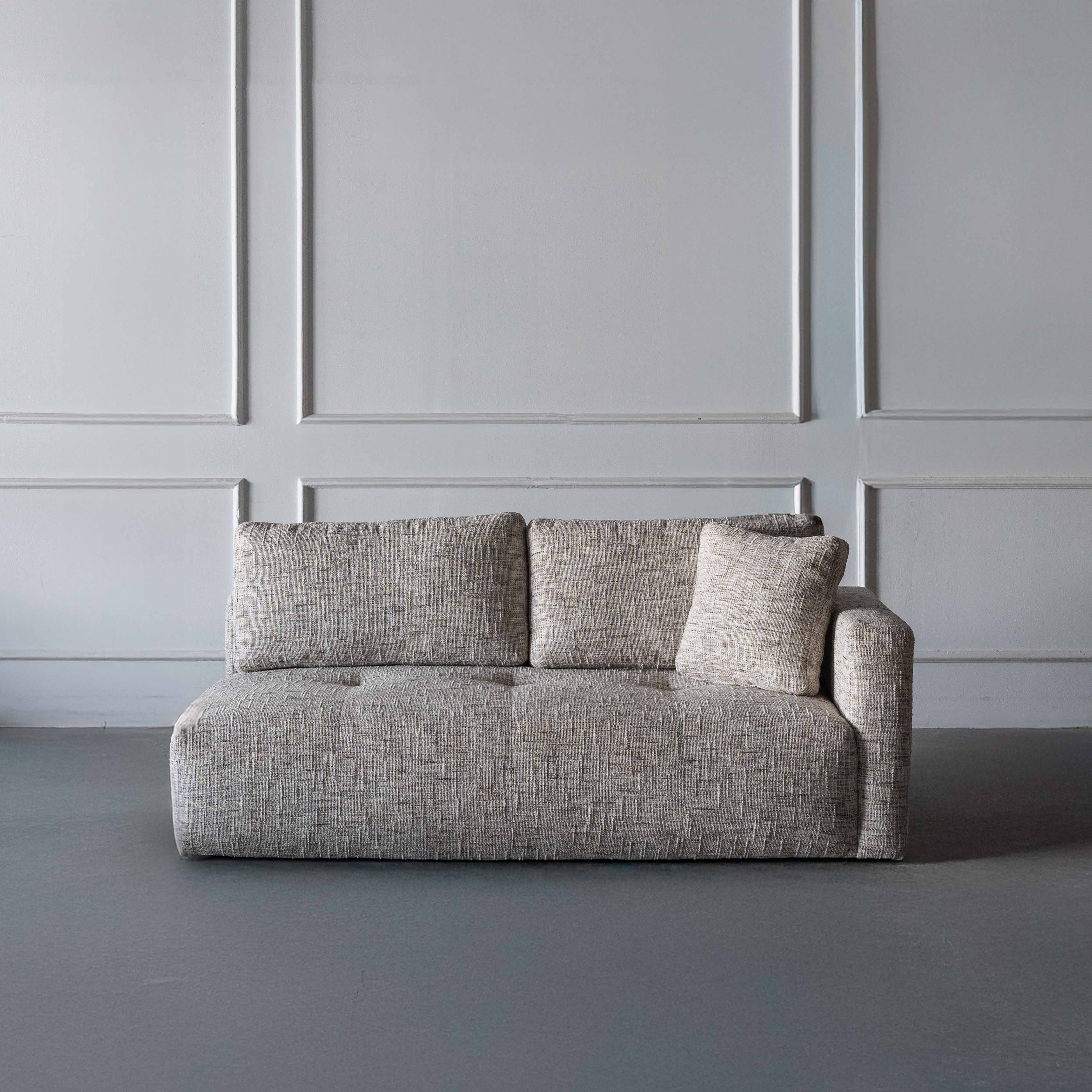 Sky Modern 2 Seater Sofa - Grey | White - Sofa - WS Living Furniture Furniture Store in Dubai