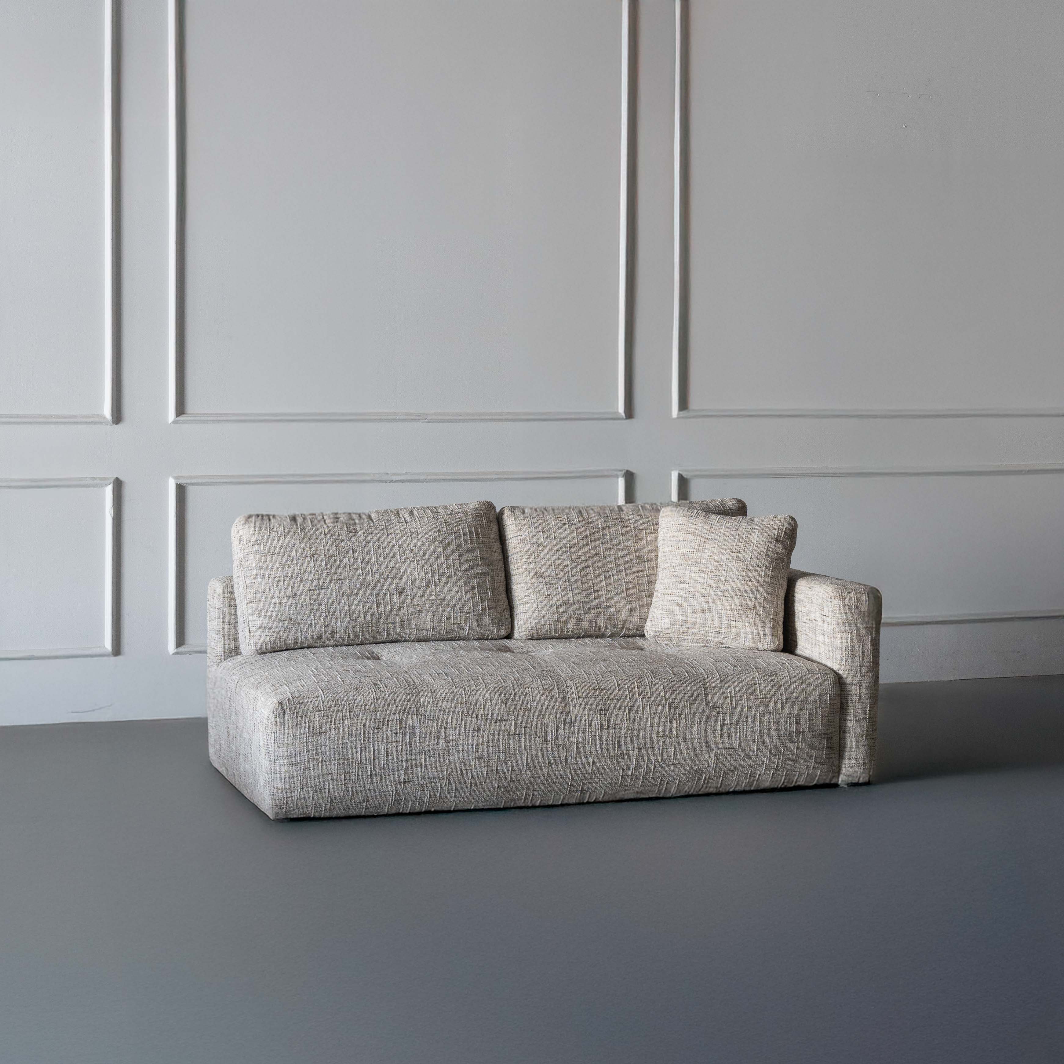 Sky Modern 2 Seater Sofa - Grey | White - Sofa - WS Living Furniture Furniture Store in Dubai